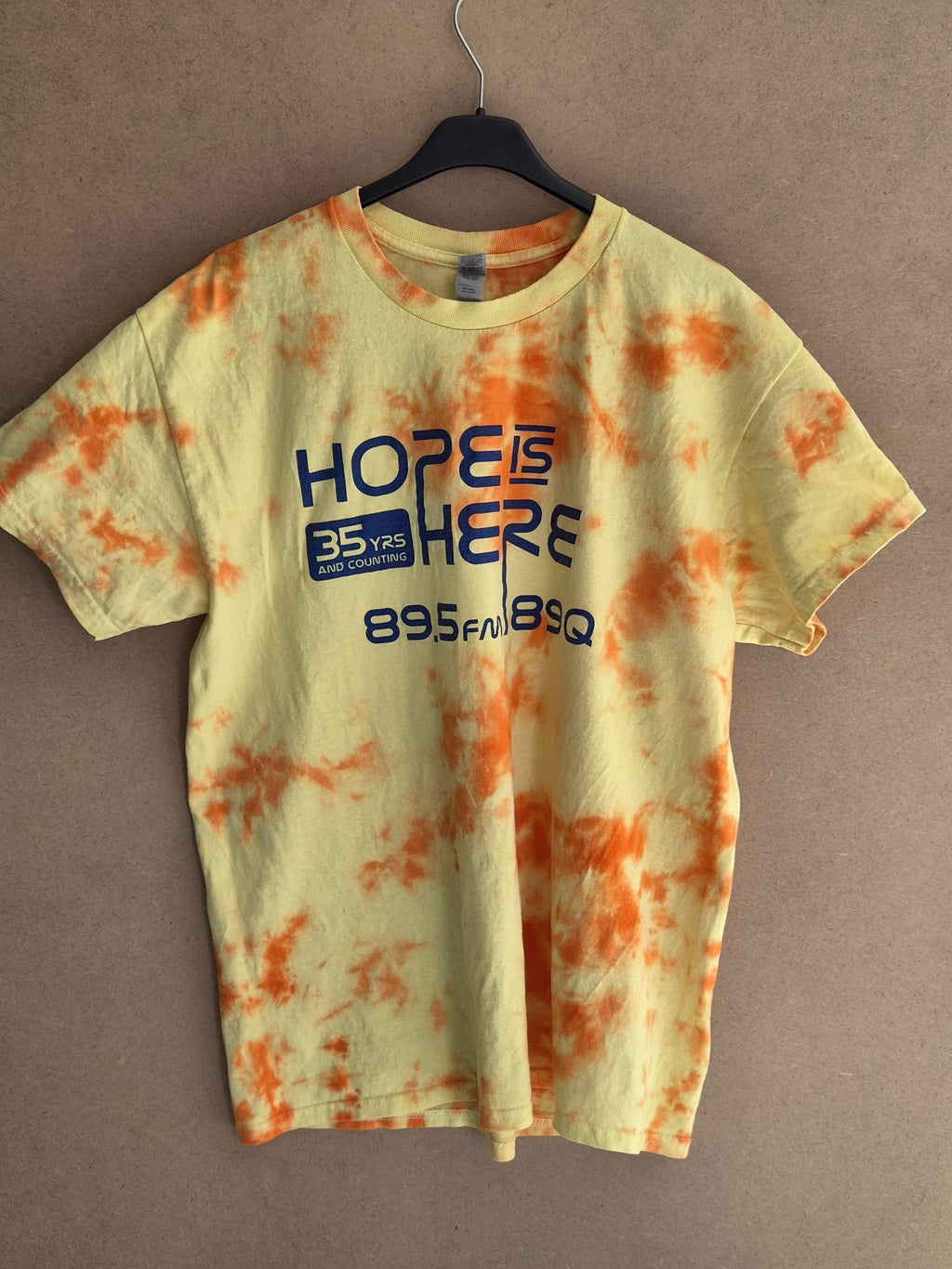 T-Shirt Tie-Dye  vintage Hope Is Here 89.5 FM - Taille L