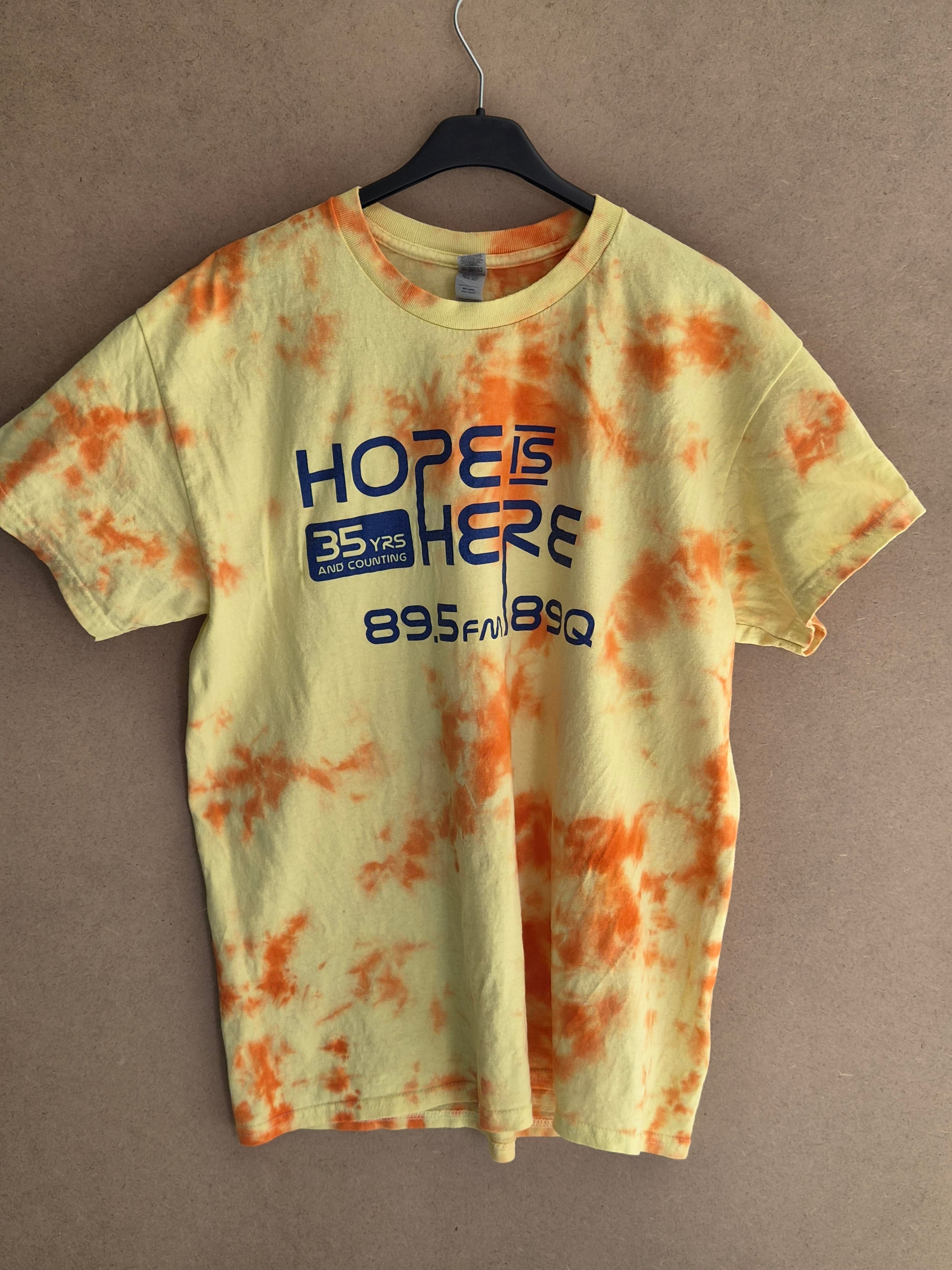 T-Shirt Tie-Dye  vintage Hope Is Here 89.5 FM - Taille L