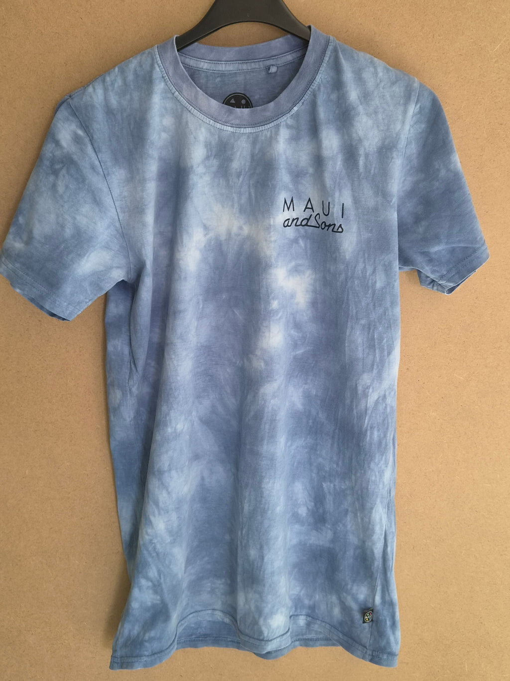 T-Shirt Tie-Dye Maui and Sons Bleu Ciel vintage graphics - Taille S