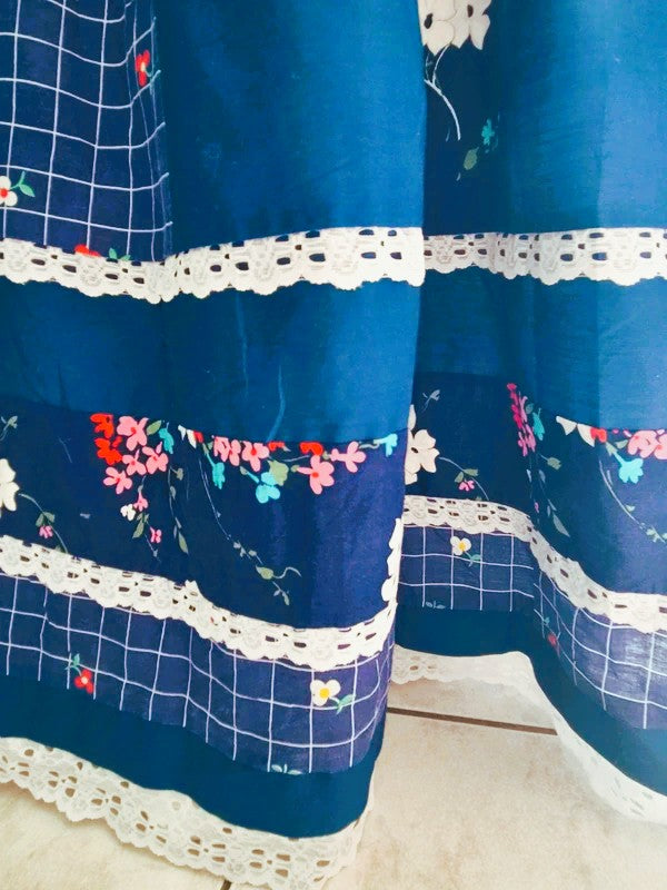 Jupe longue folk vintage Carefree Fashions - vue de face