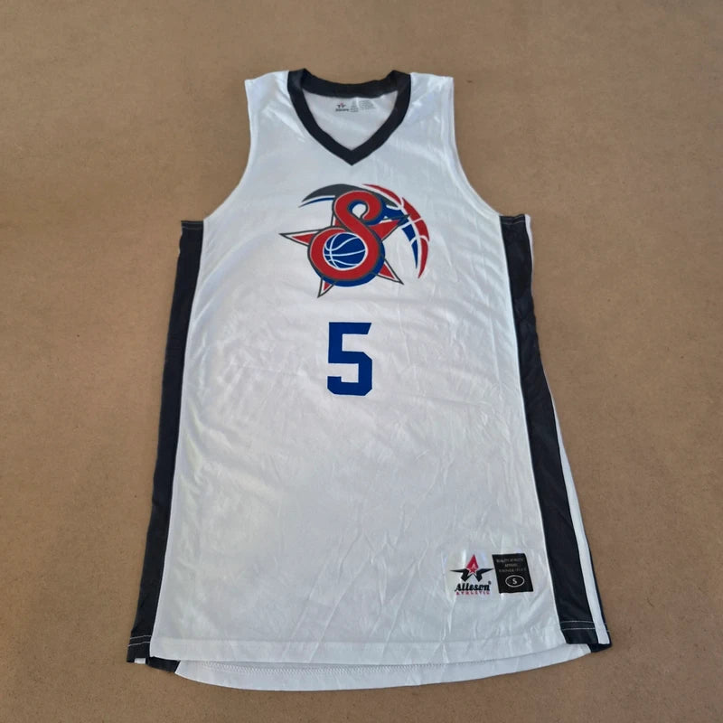 Maillot de basket vintage Alleson Athletic « 8 Star » #5 Taille S