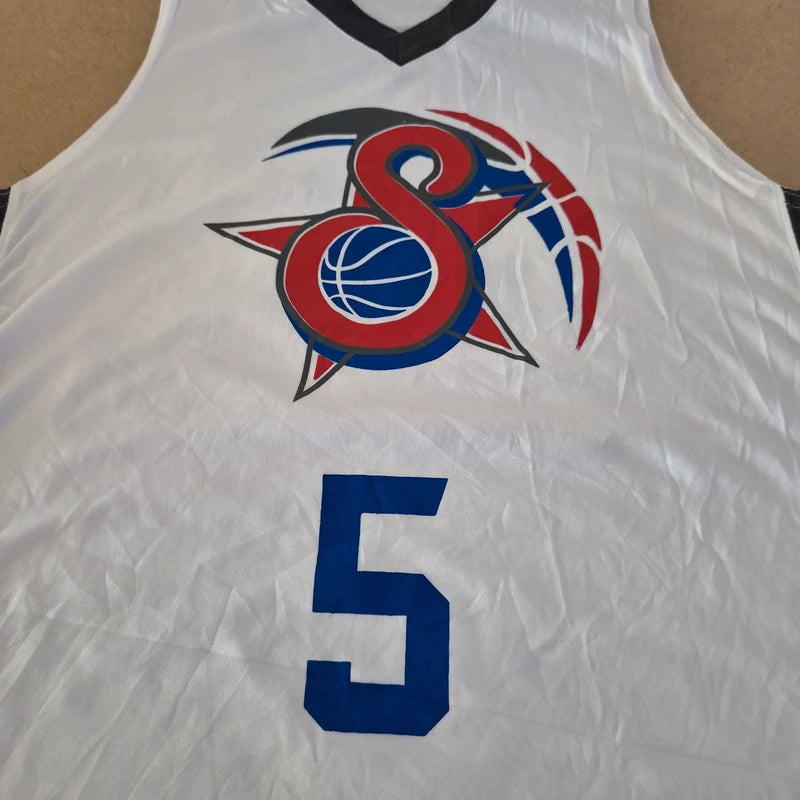 Maillot de basket vintage Alleson Athletic « 8 Star » #5 Taille S