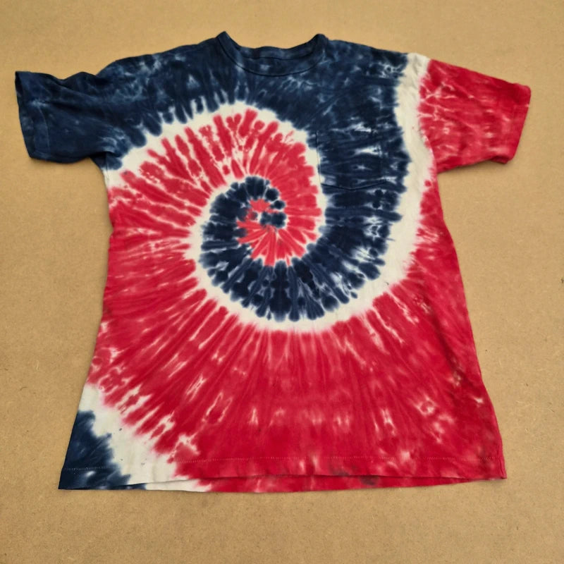 T-shirt tie-dye spirale rouge blanc bleu Old Navy taille S