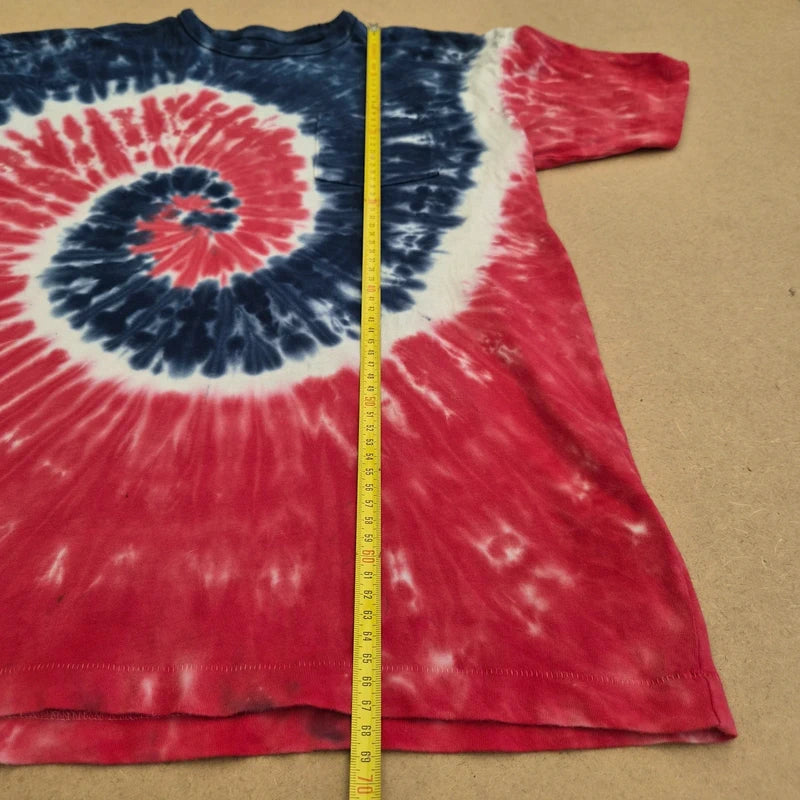 T-shirt tie-dye spirale rouge blanc bleu Old Navy taille S
