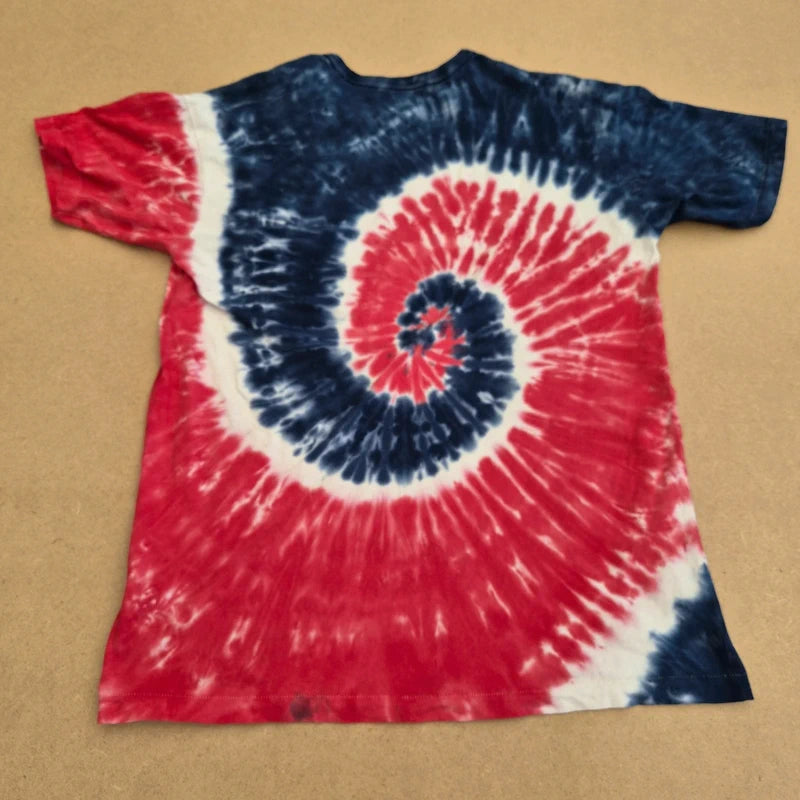 T-shirt tie-dye spirale rouge blanc bleu Old Navy taille S