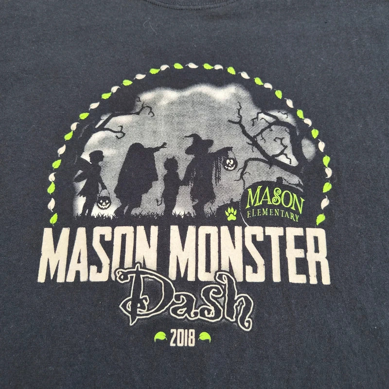 T-shirt noir Mason Monster Bash 2018 imprimé vintage – taille L