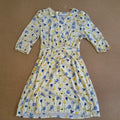 Robe SORA Fleurie Crème — Col V Croisé Taille Élastiquée — 38 — 100% Viscose — Très bon état
