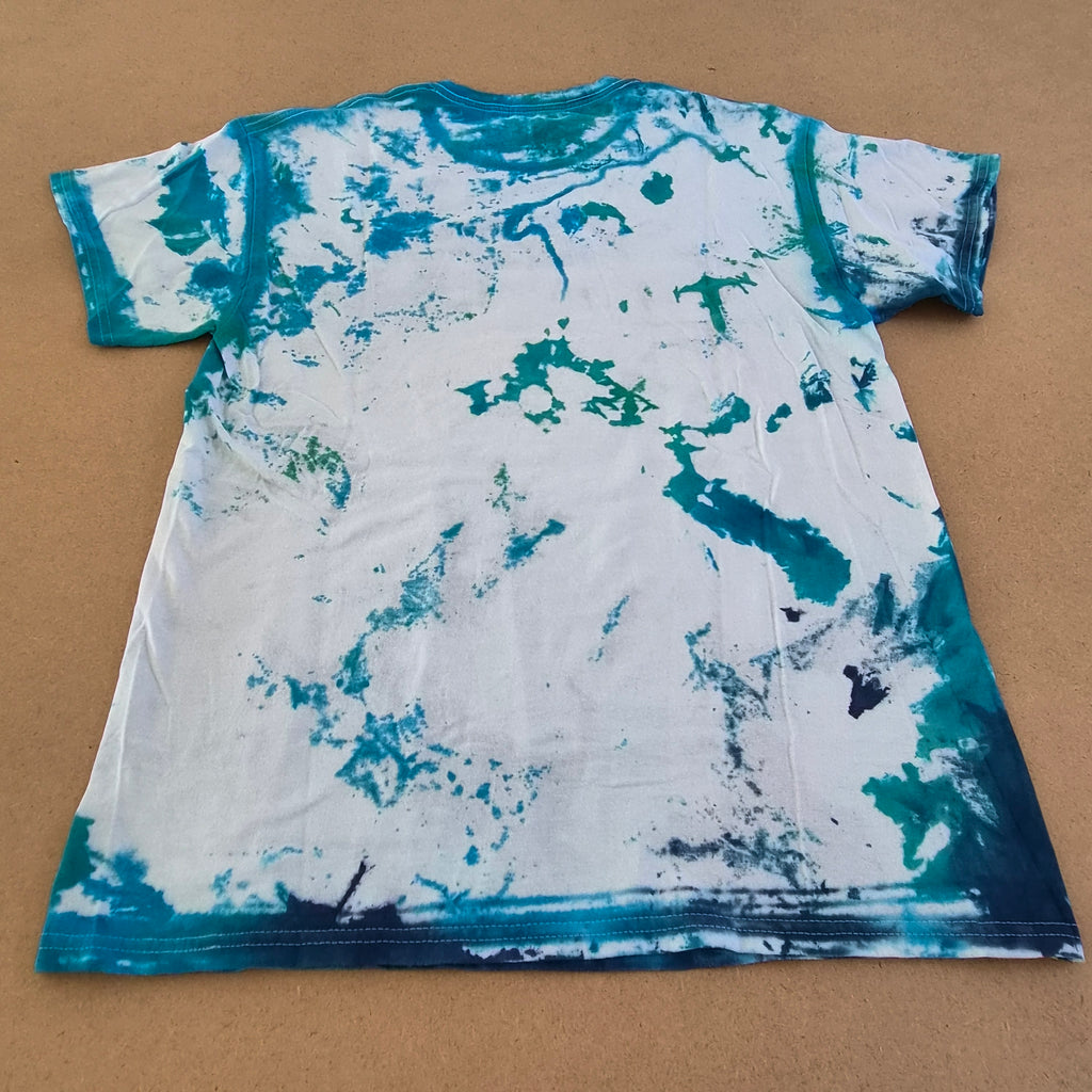 T-Shirt Tie-Dye Bleu et Vert GILDAN – Taille M
