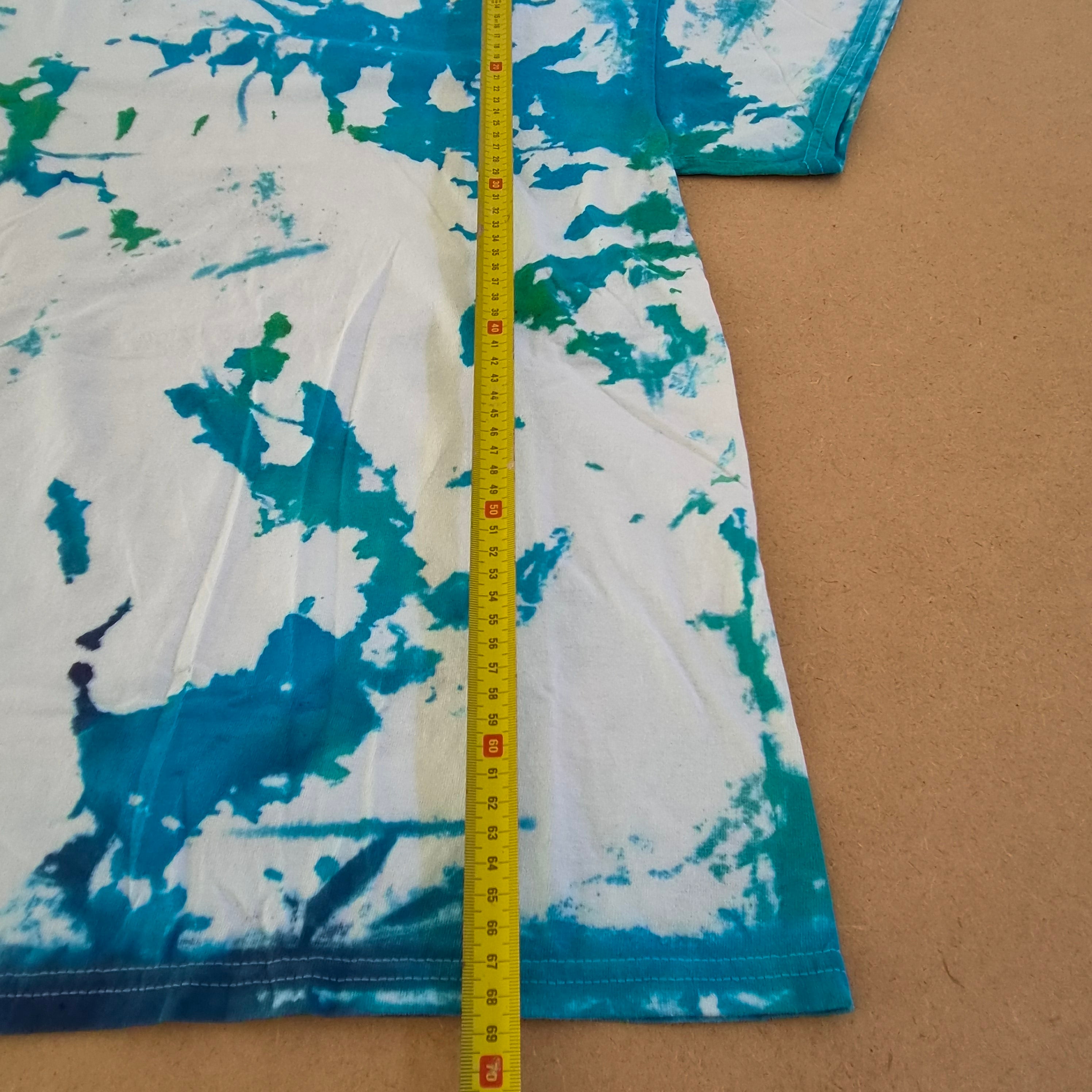 T-Shirt Tie-Dye Bleu et Vert GILDAN – Taille M