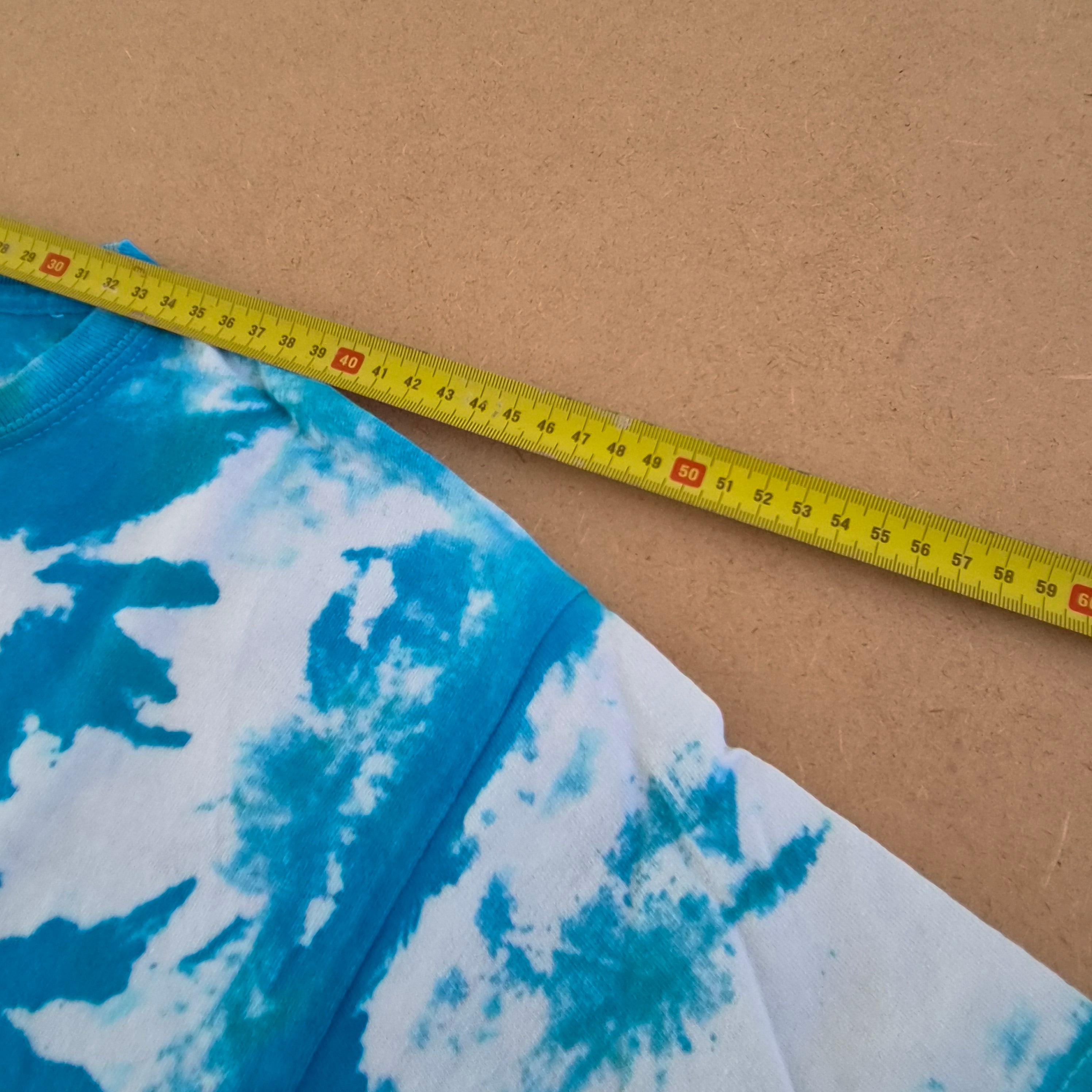 T-Shirt Tie-Dye Bleu et Vert GILDAN – Taille M