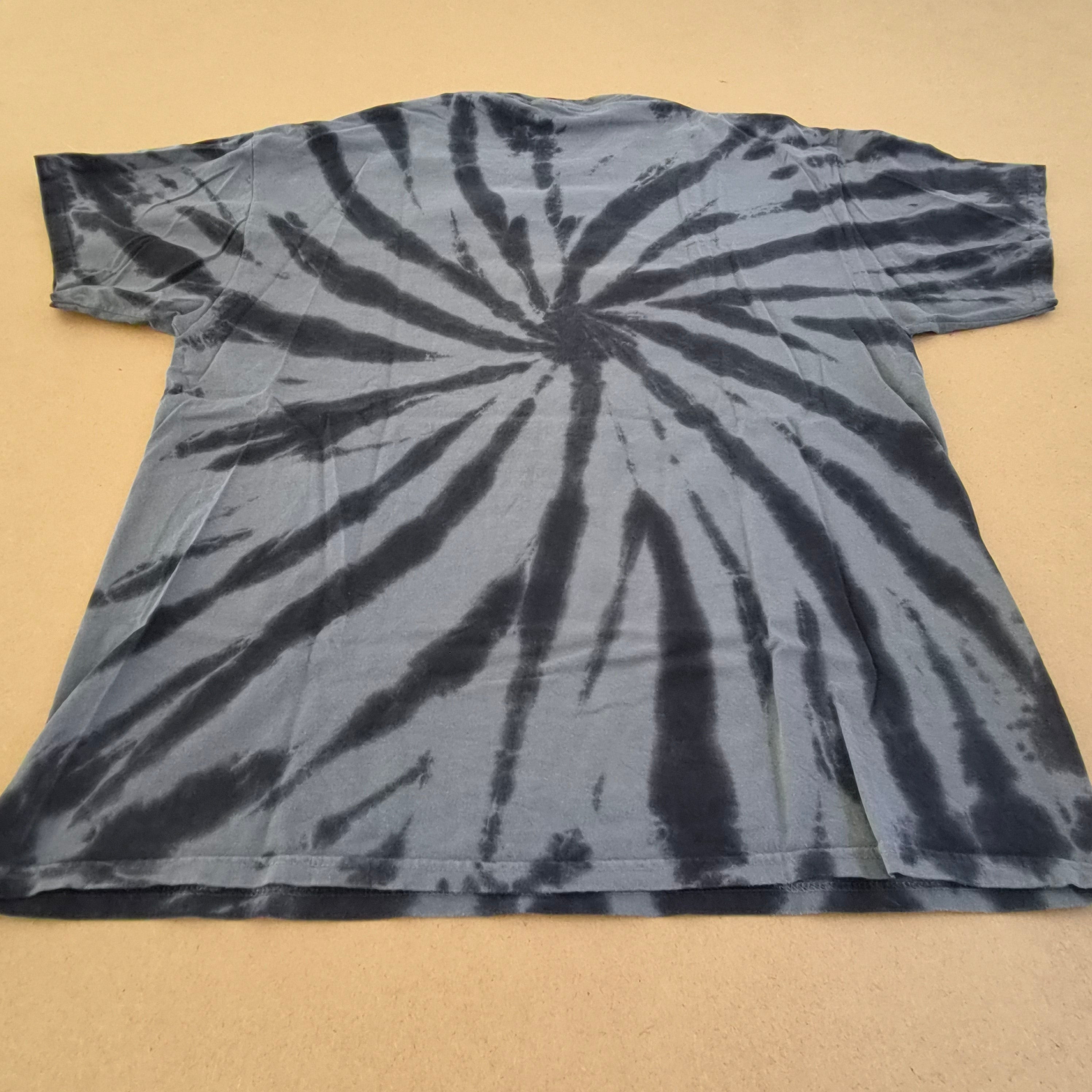 T-Shirt Tie-Dye Noir & Gris "Barnstormer Baseball" – Taille XL