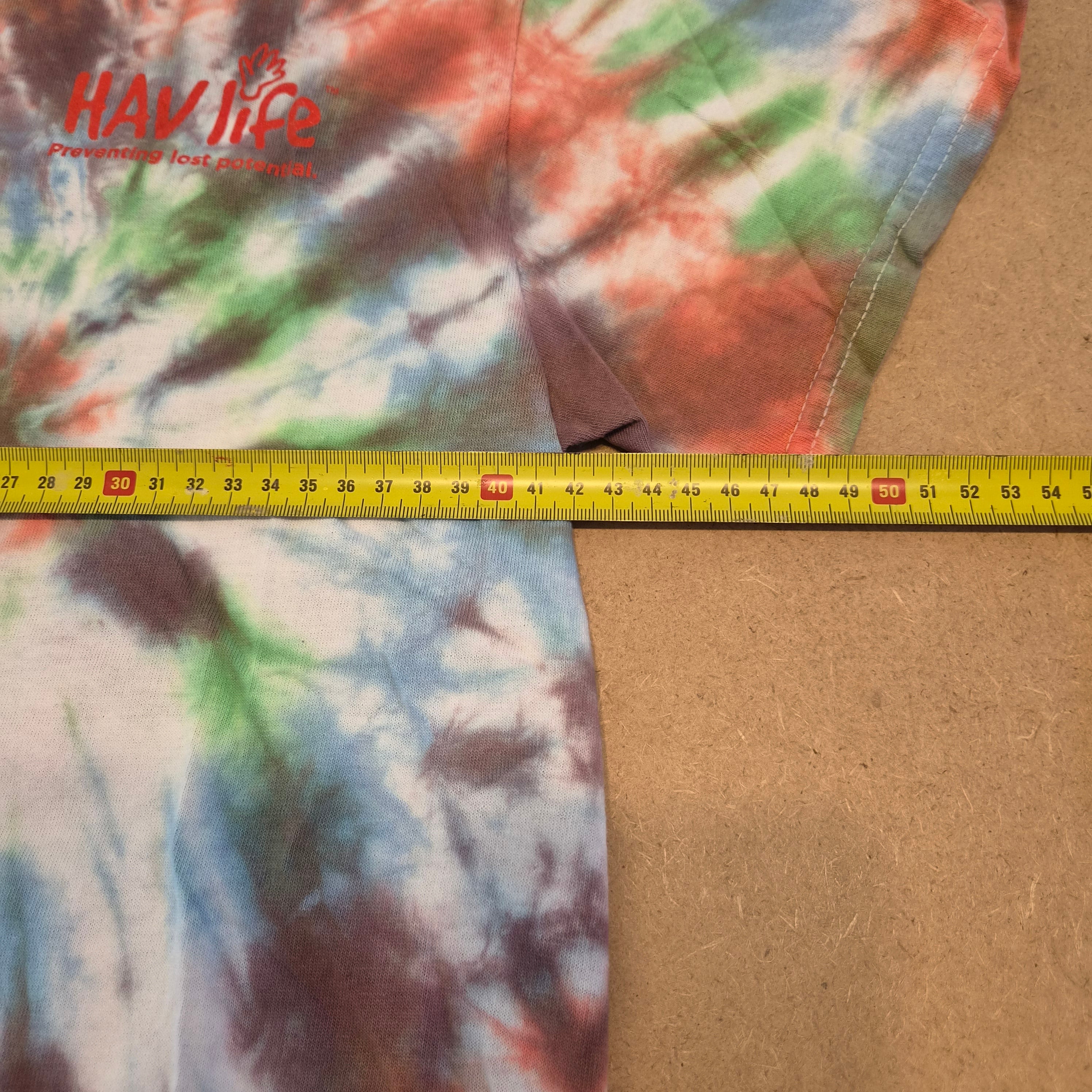 T-Shirt Tie-Dye Multicolore GILDAN Heavy Cotton "HAV life" – Taille S