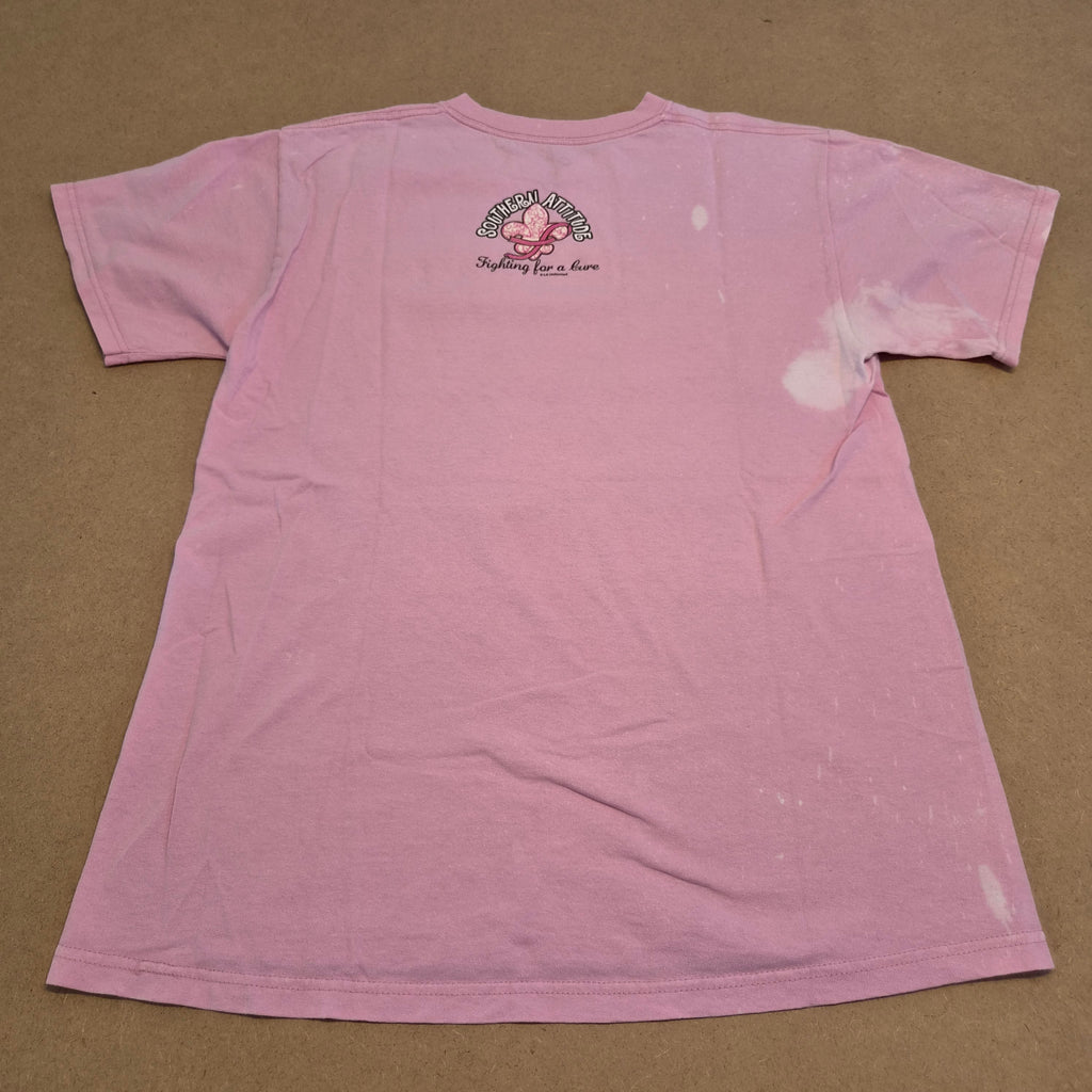 T-Shirt Rose Effet Bleaché "We Can Do It! Never Give Up" PORT & COMPANY – Taille M