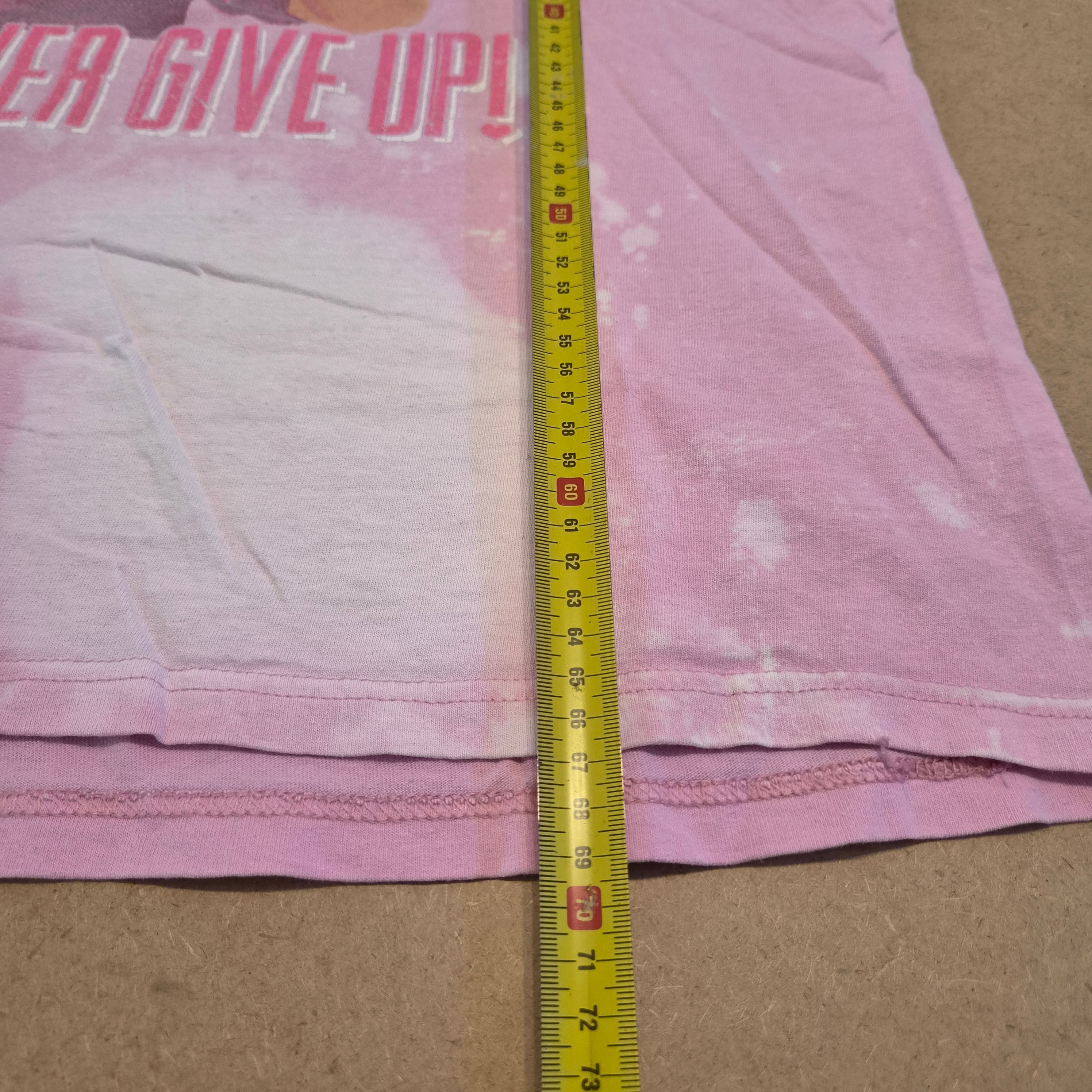 T-Shirt Rose Effet Bleaché "We Can Do It! Never Give Up" PORT & COMPANY – Taille M