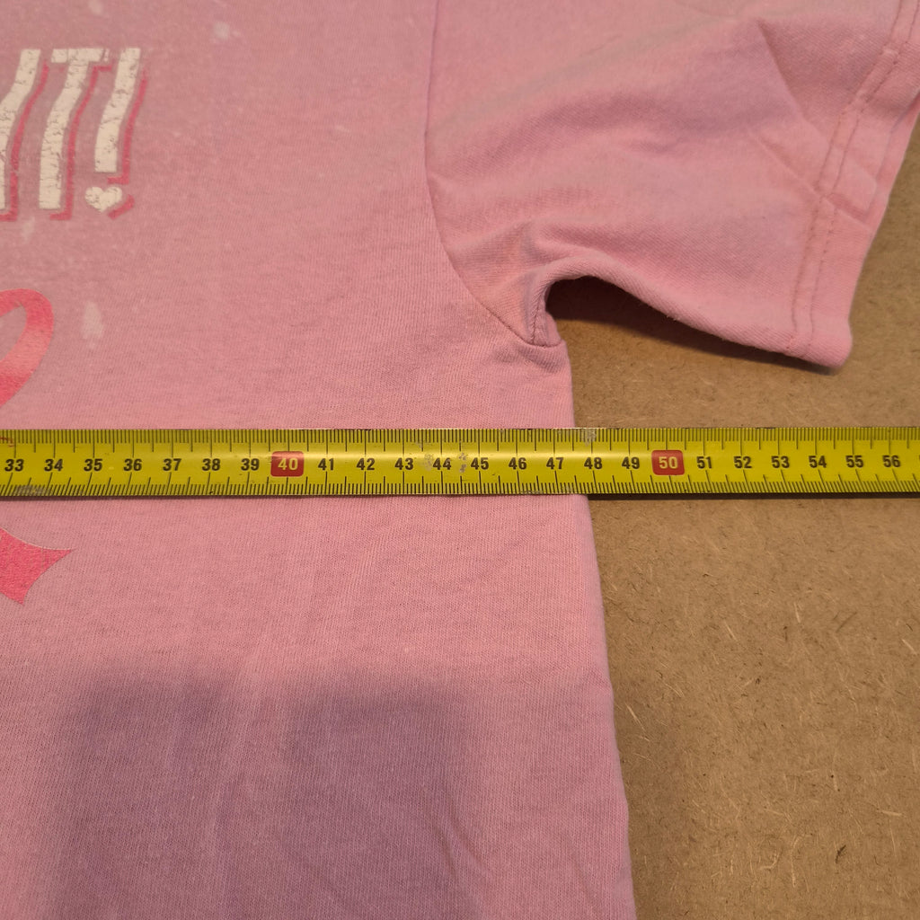 T-Shirt Rose Effet Bleaché "We Can Do It! Never Give Up" PORT & COMPANY – Taille M