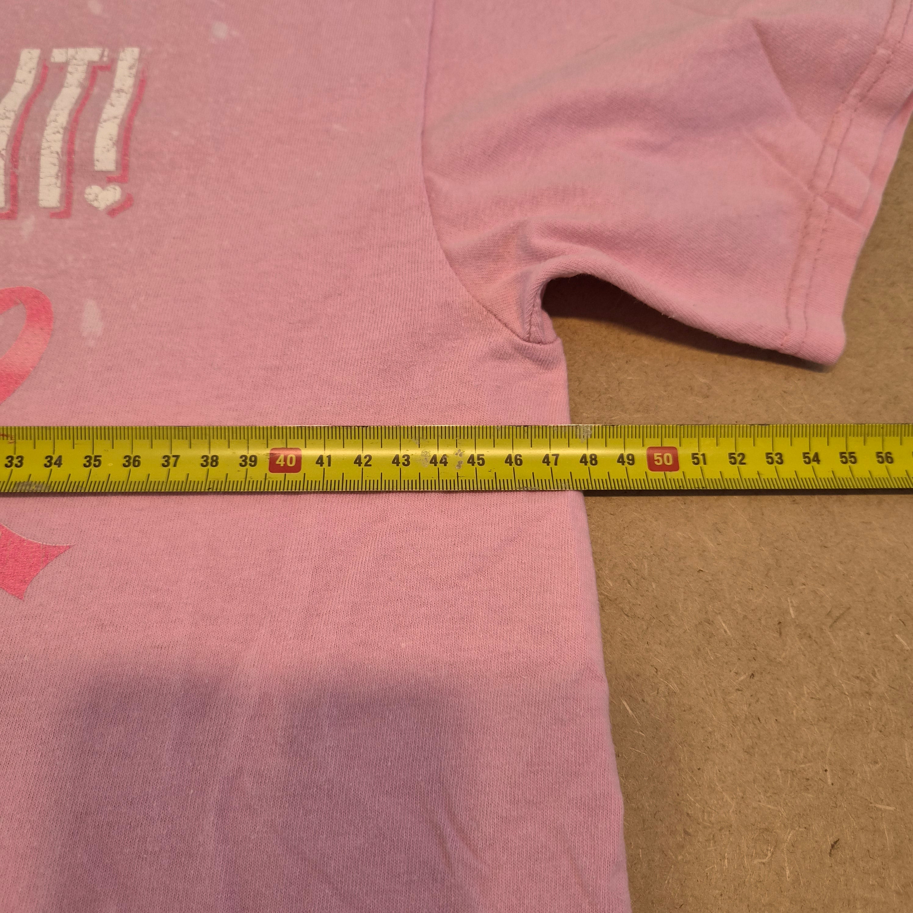 T-Shirt Rose Effet Bleaché "We Can Do It! Never Give Up" PORT & COMPANY – Taille M