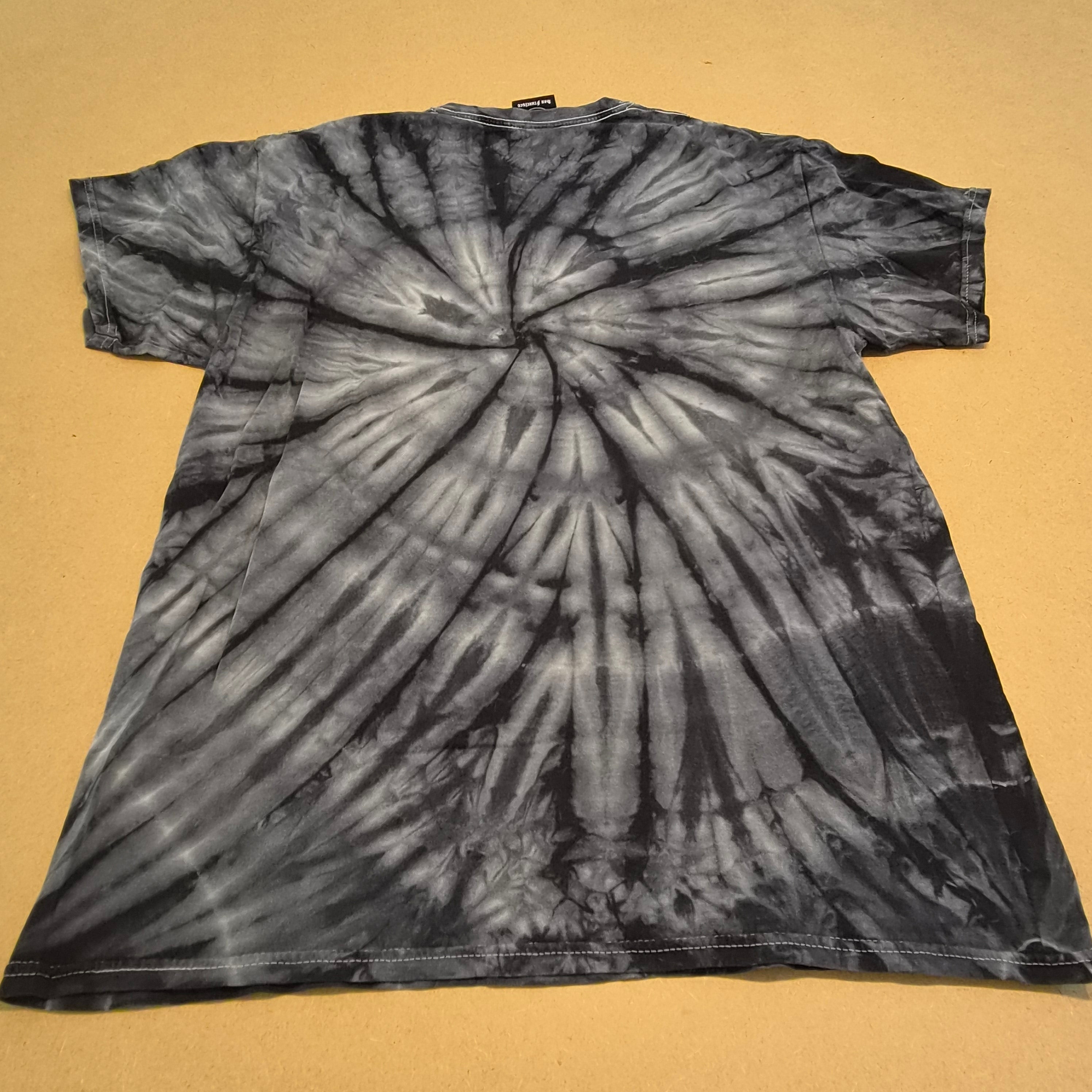 T-Shirt Tie-Dye Noir & Gris "Logo Classique" THRASHER MAGAZINE – Taille M