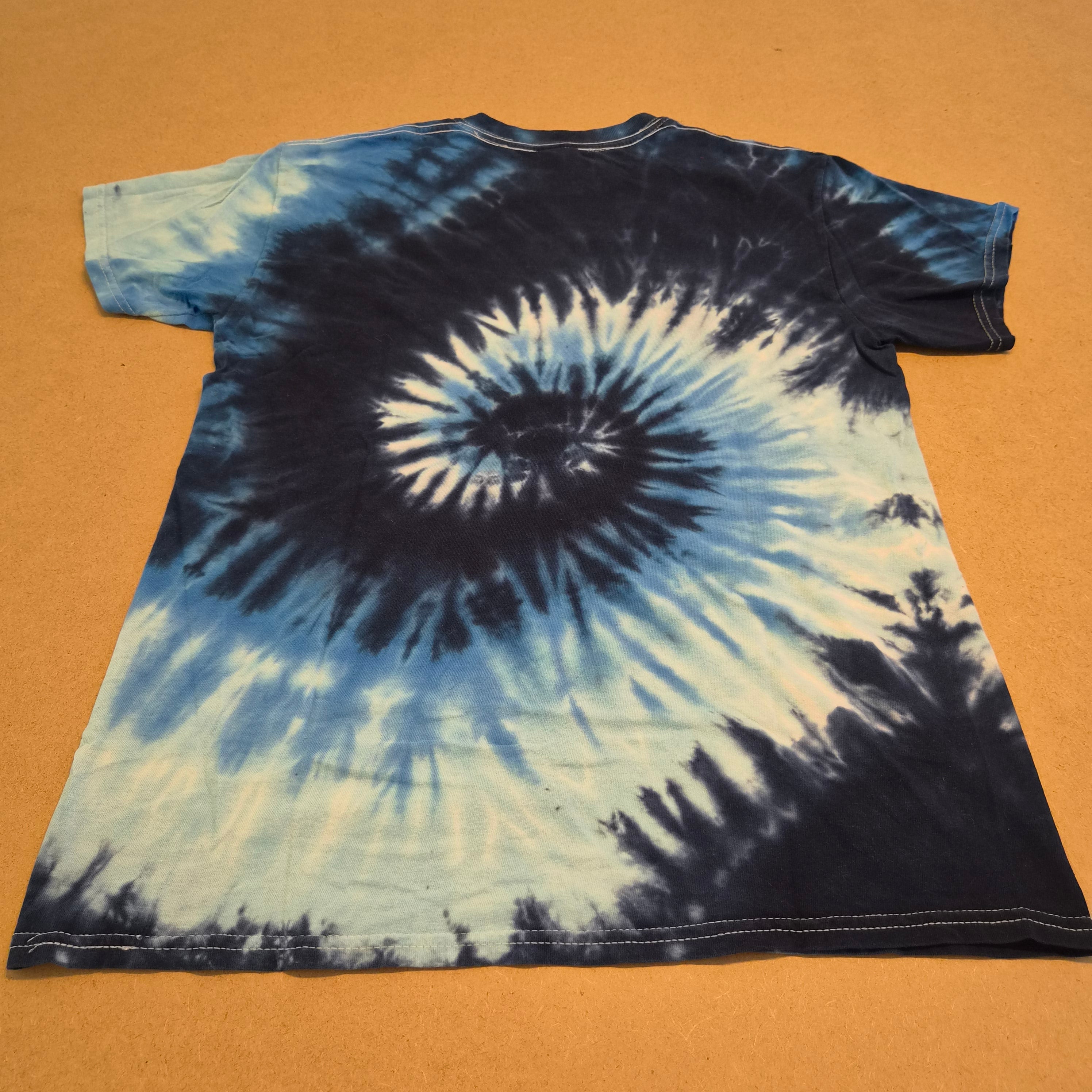 T-Shirt Tie-Dye Spirale Bleu COLORTONE – Taille M