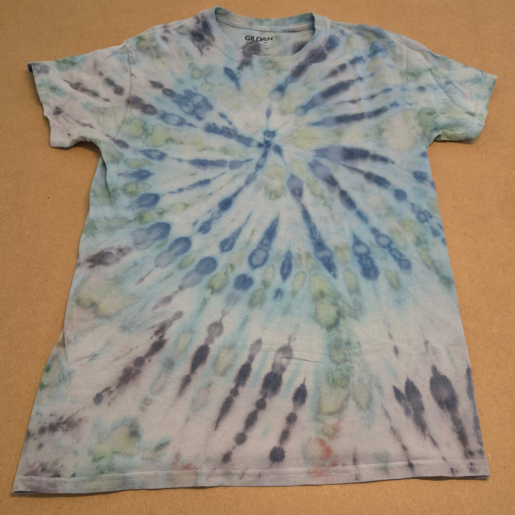 T-Shirt Tie-Dye Spirale Bleu & Pastel GILDAN – Taille S