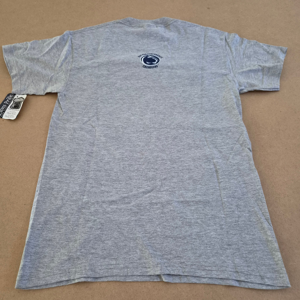 T-shirt Penn State Nittany Lions Big Ten Champions Hanes Beefy-T — Gris — Taille S — NEUF