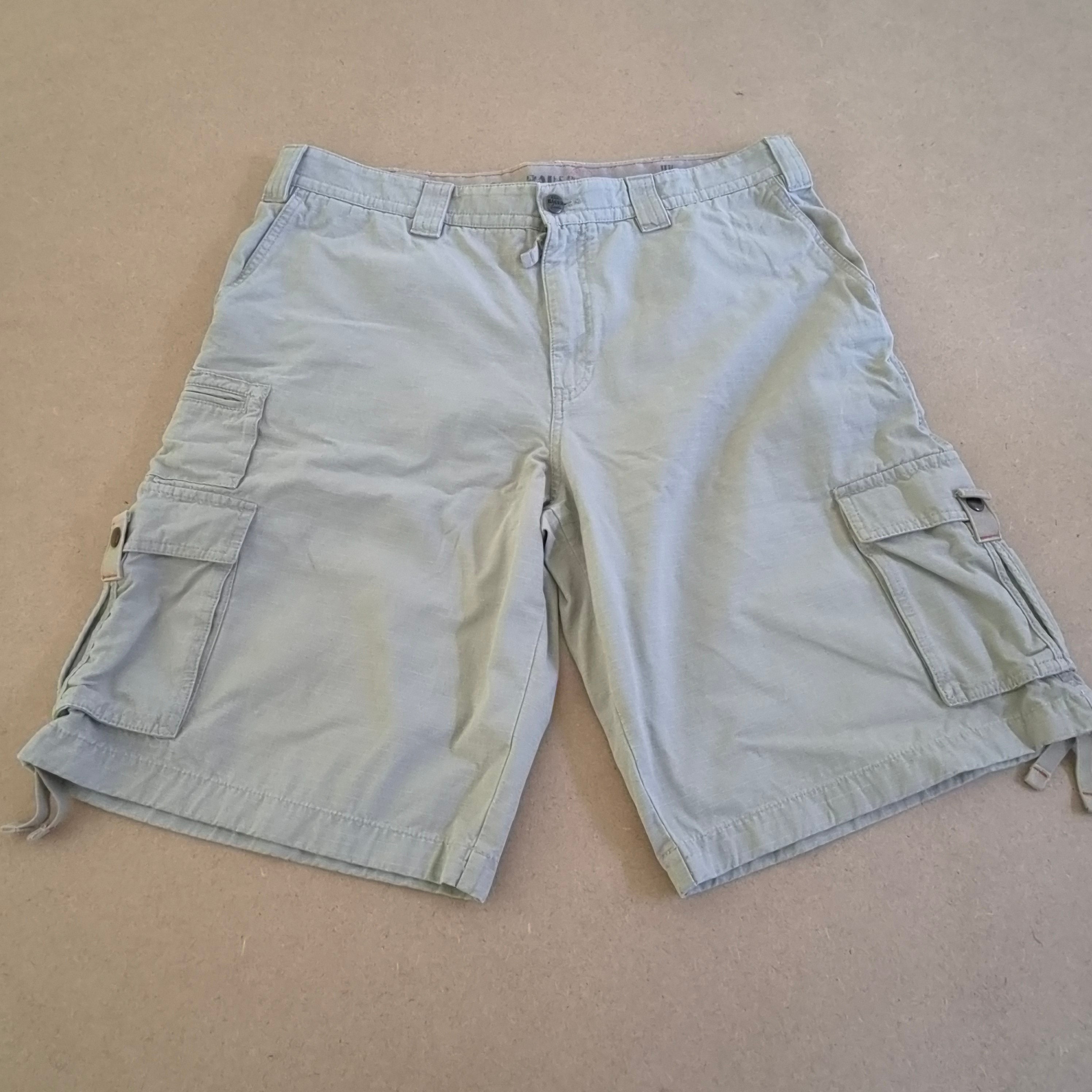 Short Cargo Ripstop Vert Sauge "Eddie Bauer" – Style Gorpcore / Outdoor – Taille US 36 (XL)