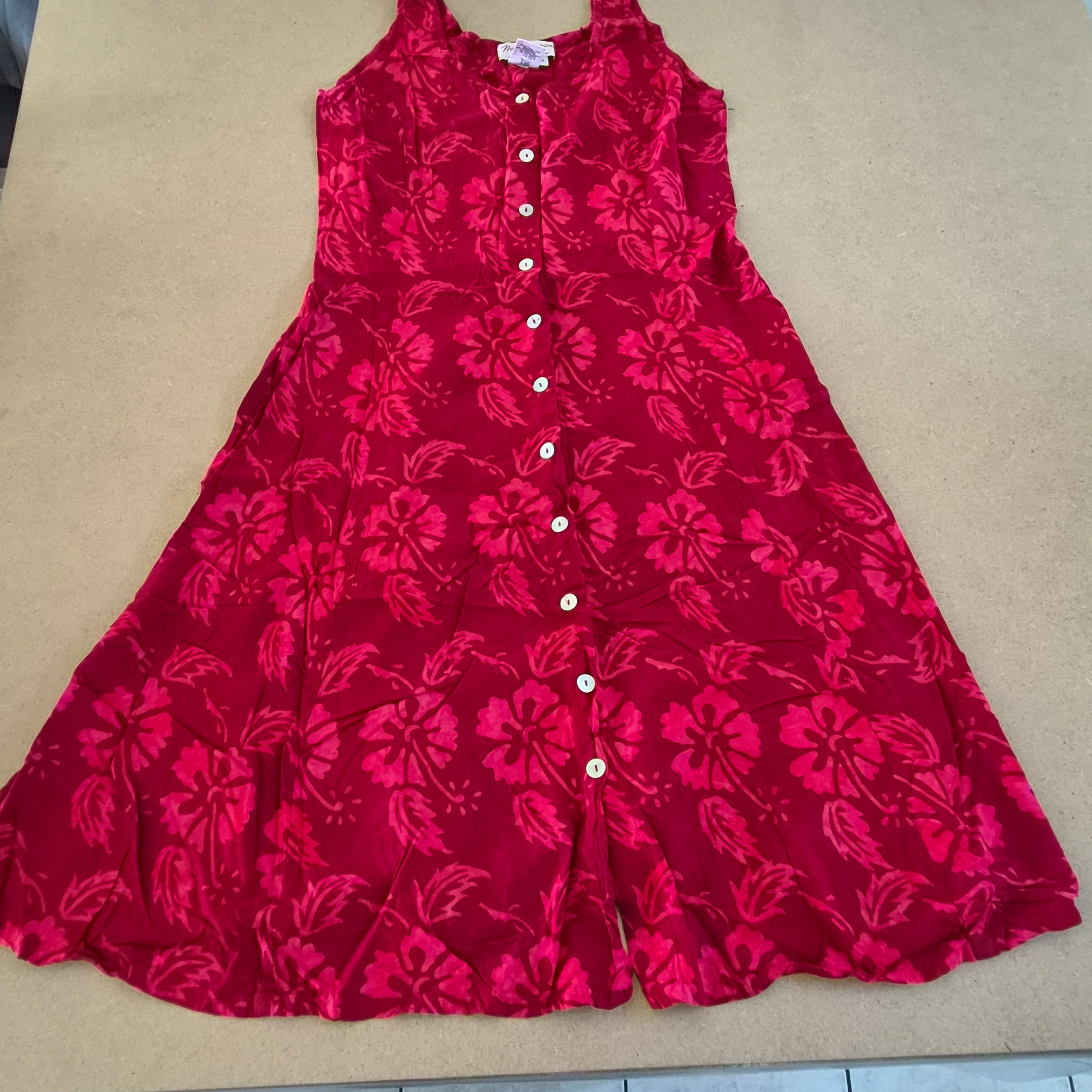 Robe Longue Vintage Hibiscus Norm Thompson — 100% Rayonne — Taille M