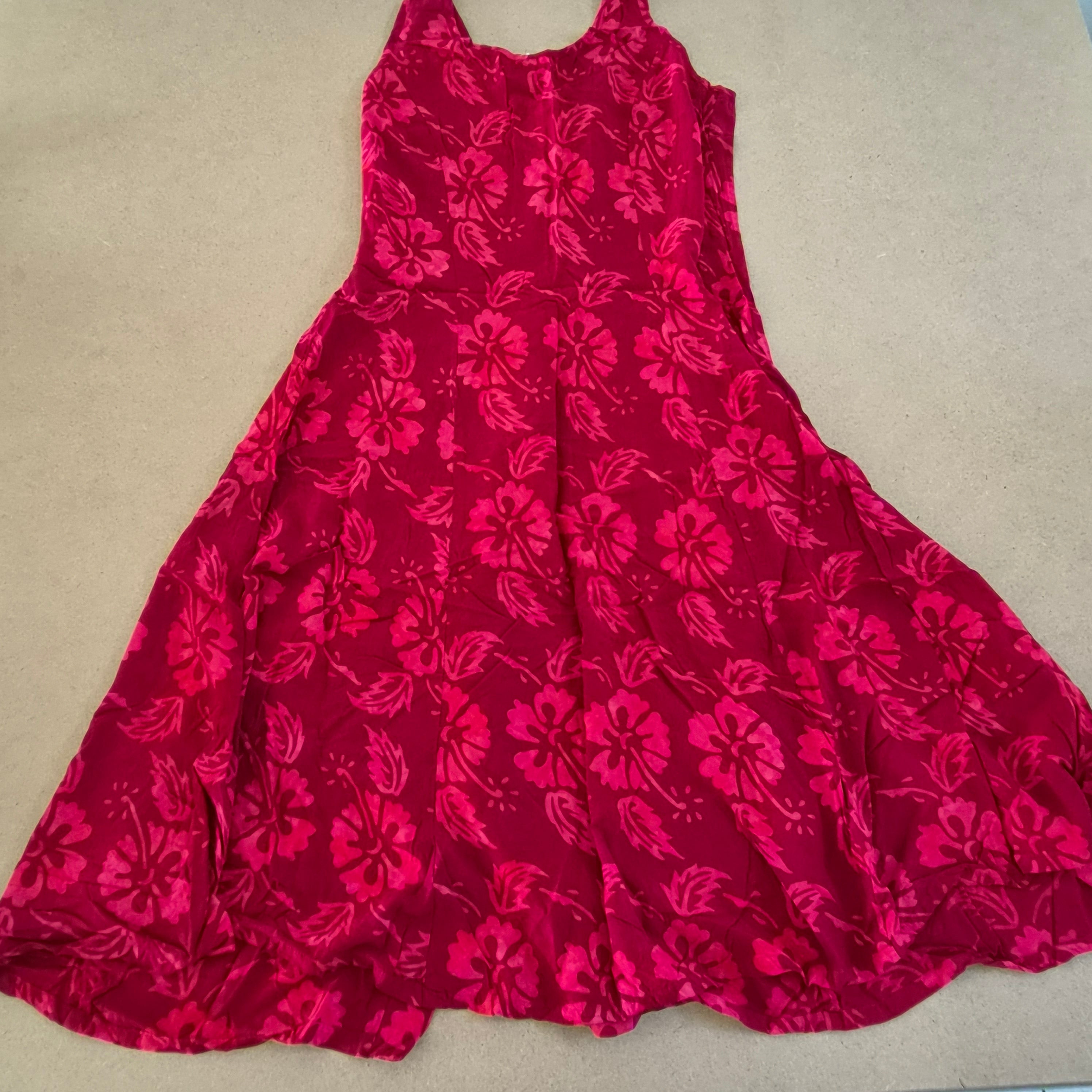 Robe Longue Vintage Hibiscus Norm Thompson — 100% Rayonne — Taille M