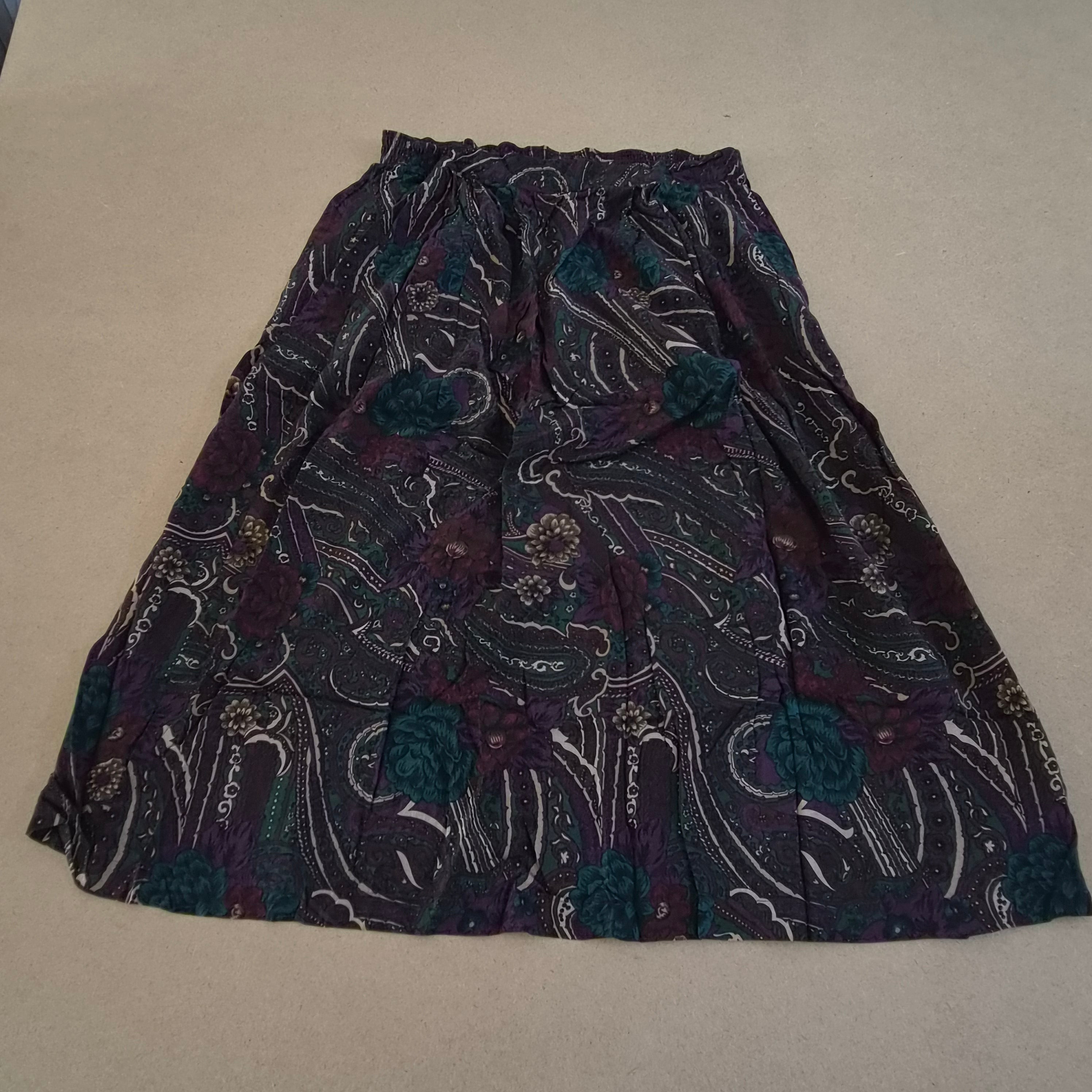 Jupe Vintage Paisley Sag Harbor Petite — 100% Rayonne — Taille M