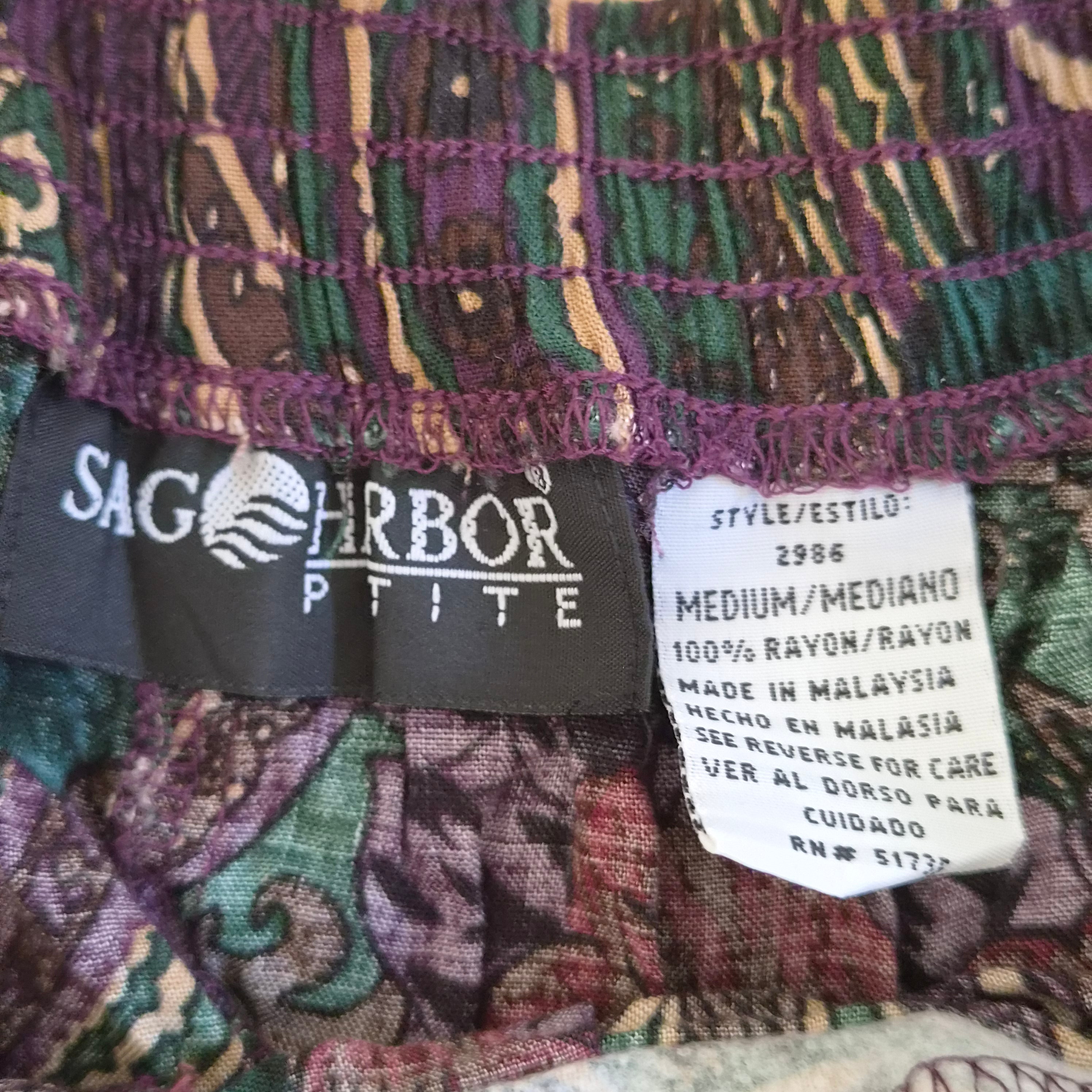 Jupe Vintage Paisley Sag Harbor Petite — 100% Rayonne — Taille M