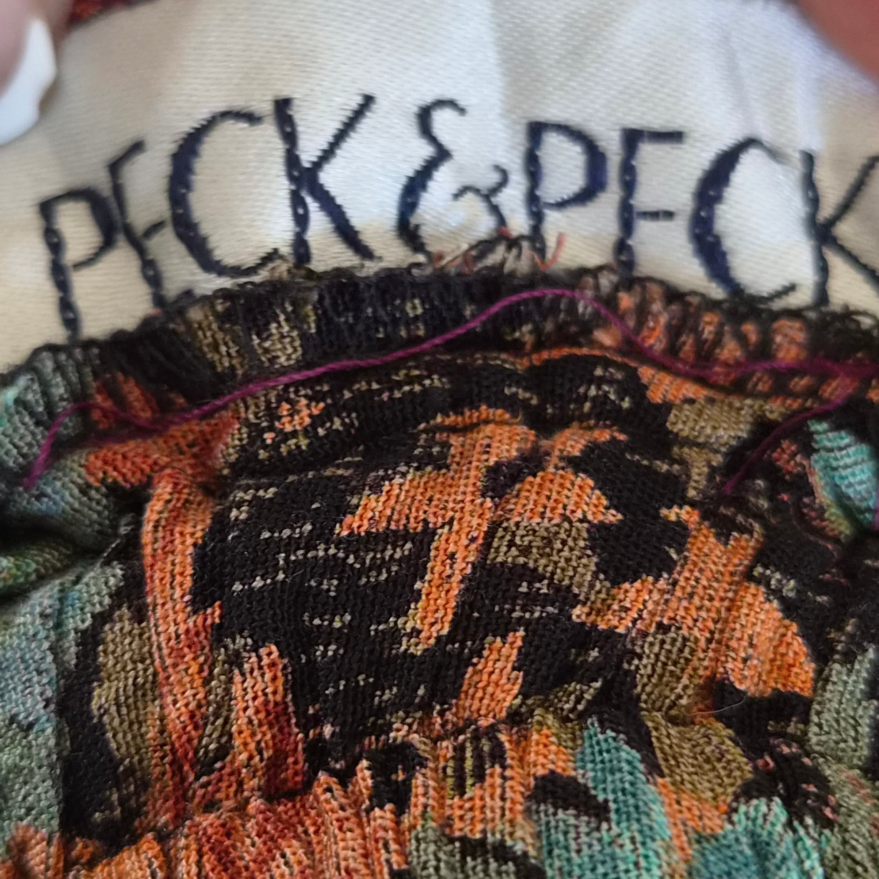 Jupe Midi Vintage 90s Dark Floral "Peck & Peck" – 100% Rayonne – Made in USA – Taille L