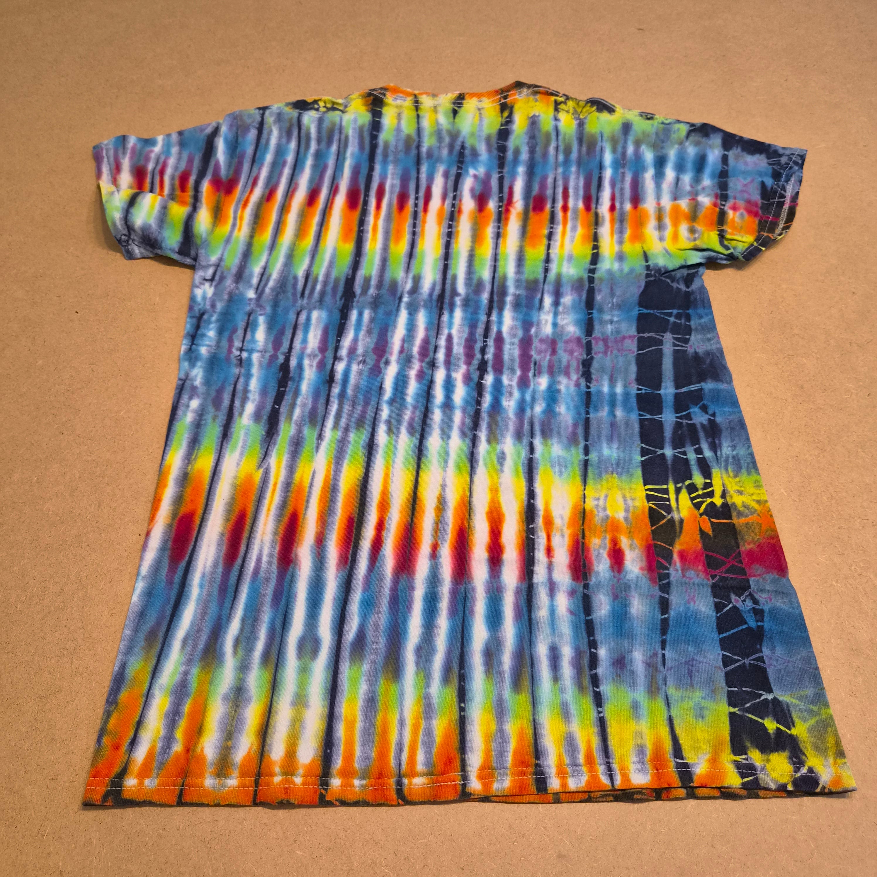T-shirt Tie-Dye Flammes Multicolore Gildan Ultra Cotton — Taille S