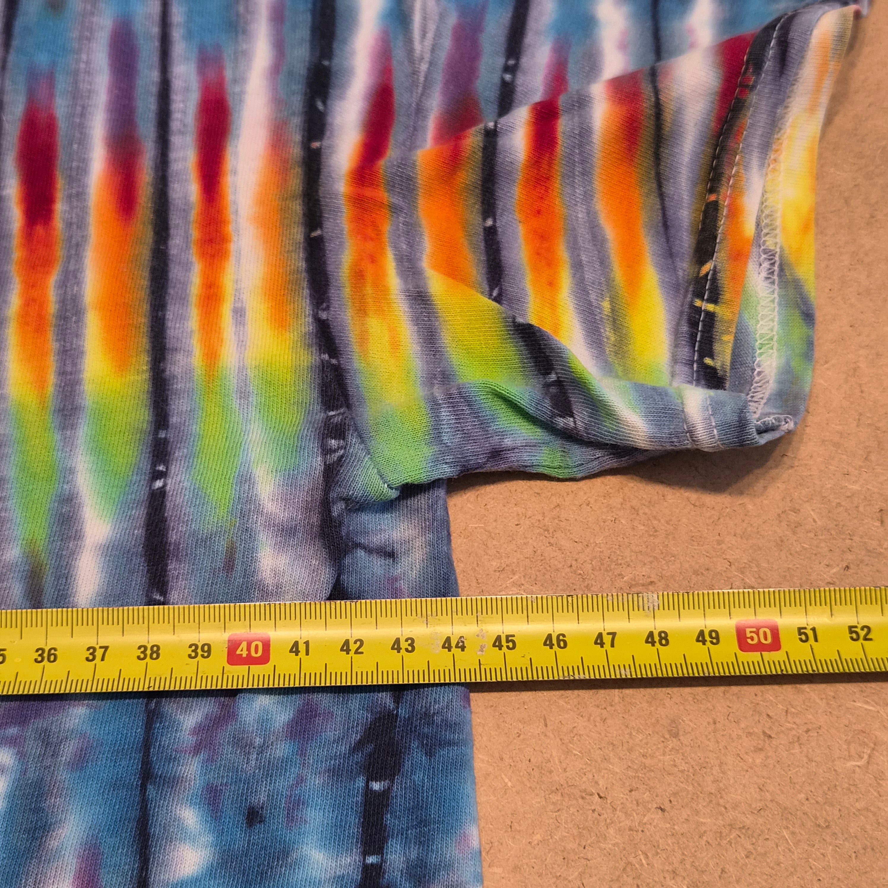 T-shirt Tie-Dye Flammes Multicolore Gildan Ultra Cotton — Taille S