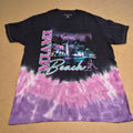 T-shirt Miami Beach PacSun Tie-Dye Noir/Violet — Taille M