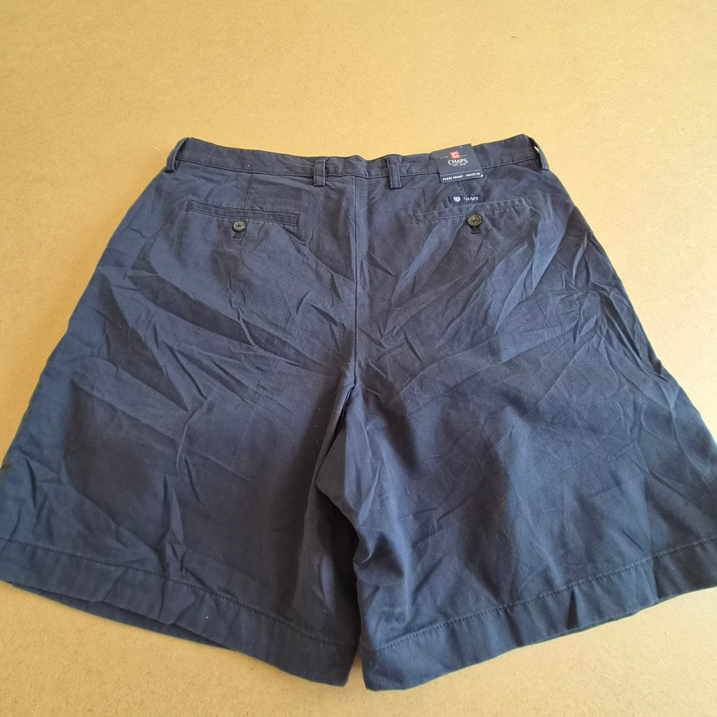 Short Chino Chaps Pleat Front Bleu Marine — Waist 36 FR 46 — NEUF AVEC ÉTIQUETTE