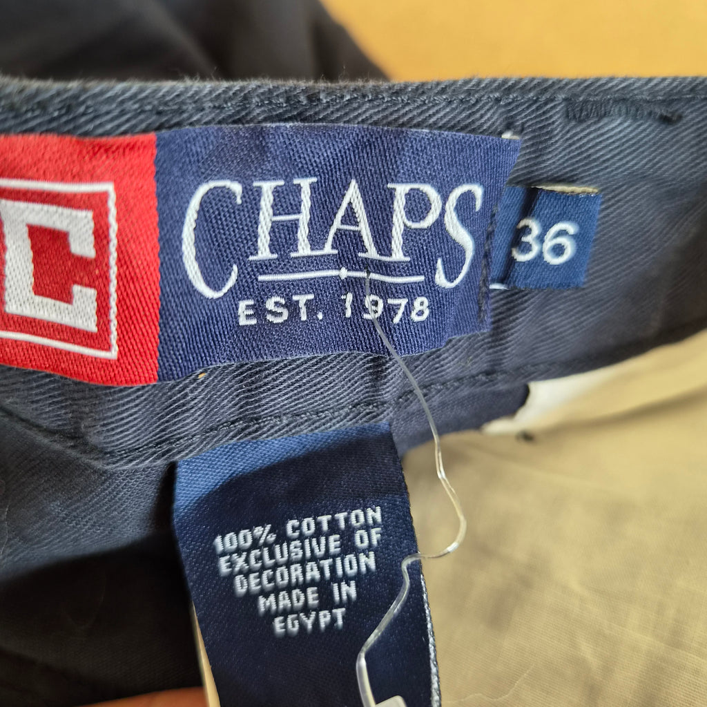 Short Chino Chaps Pleat Front Bleu Marine — Waist 36 FR 46 — NEUF AVEC ÉTIQUETTE