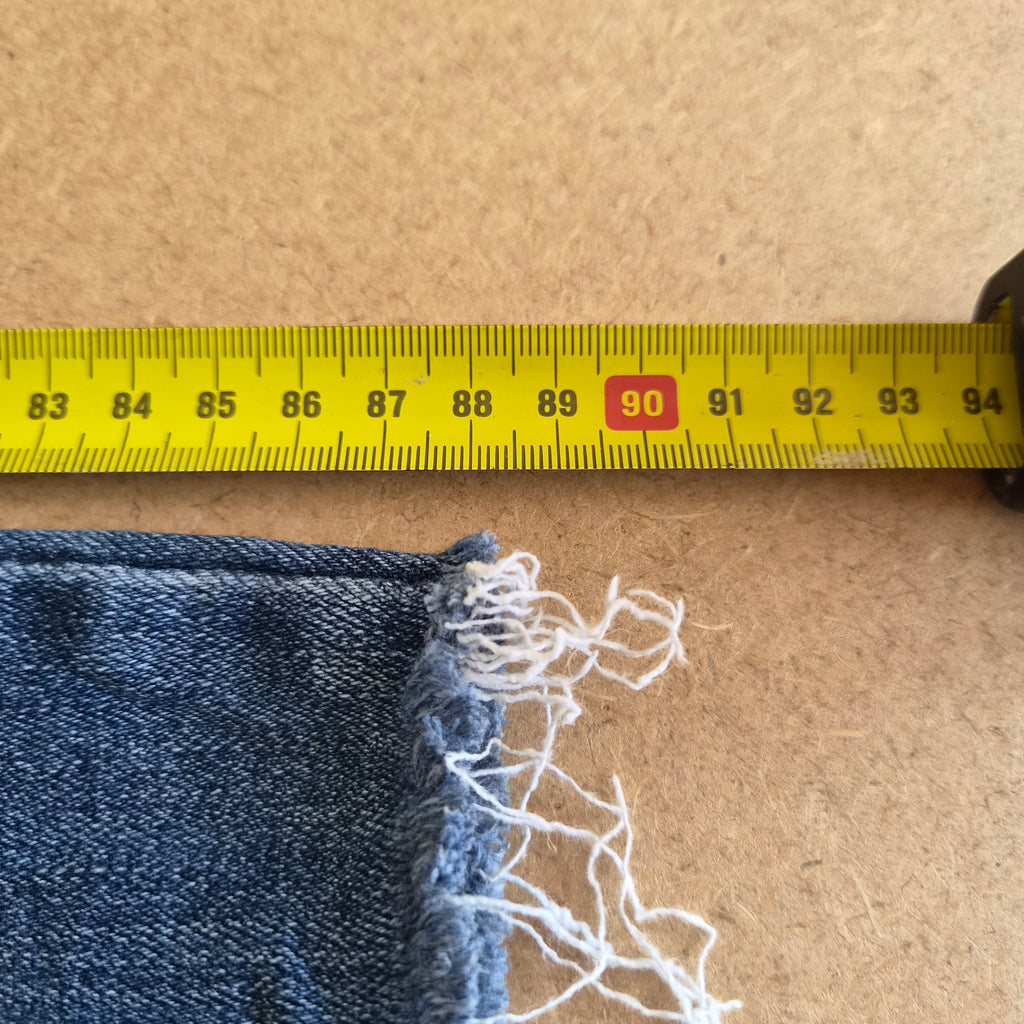 Jean Levi's 721 High Rise Skinny Bleu Délavé Raw Hem — W27 FR 36/38