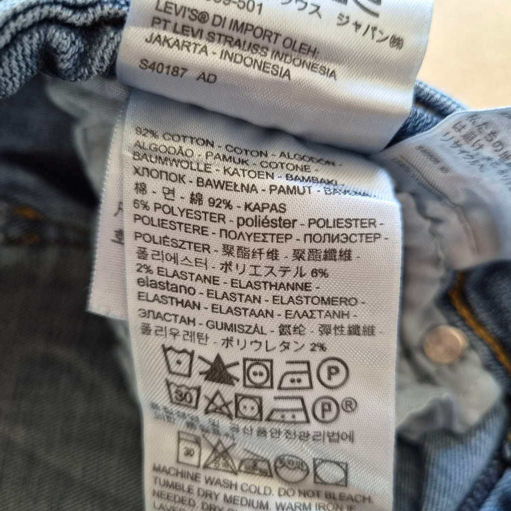 Jean Levi's 711 Skinny Bleu Délavé — W30 FR40