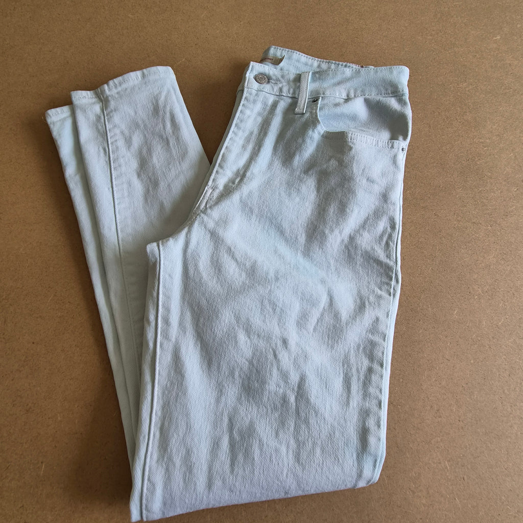 Jean Levi's 721 High Rise Skinny Blanc/Bleu Clair — W30 / FR 40 — Très bon état