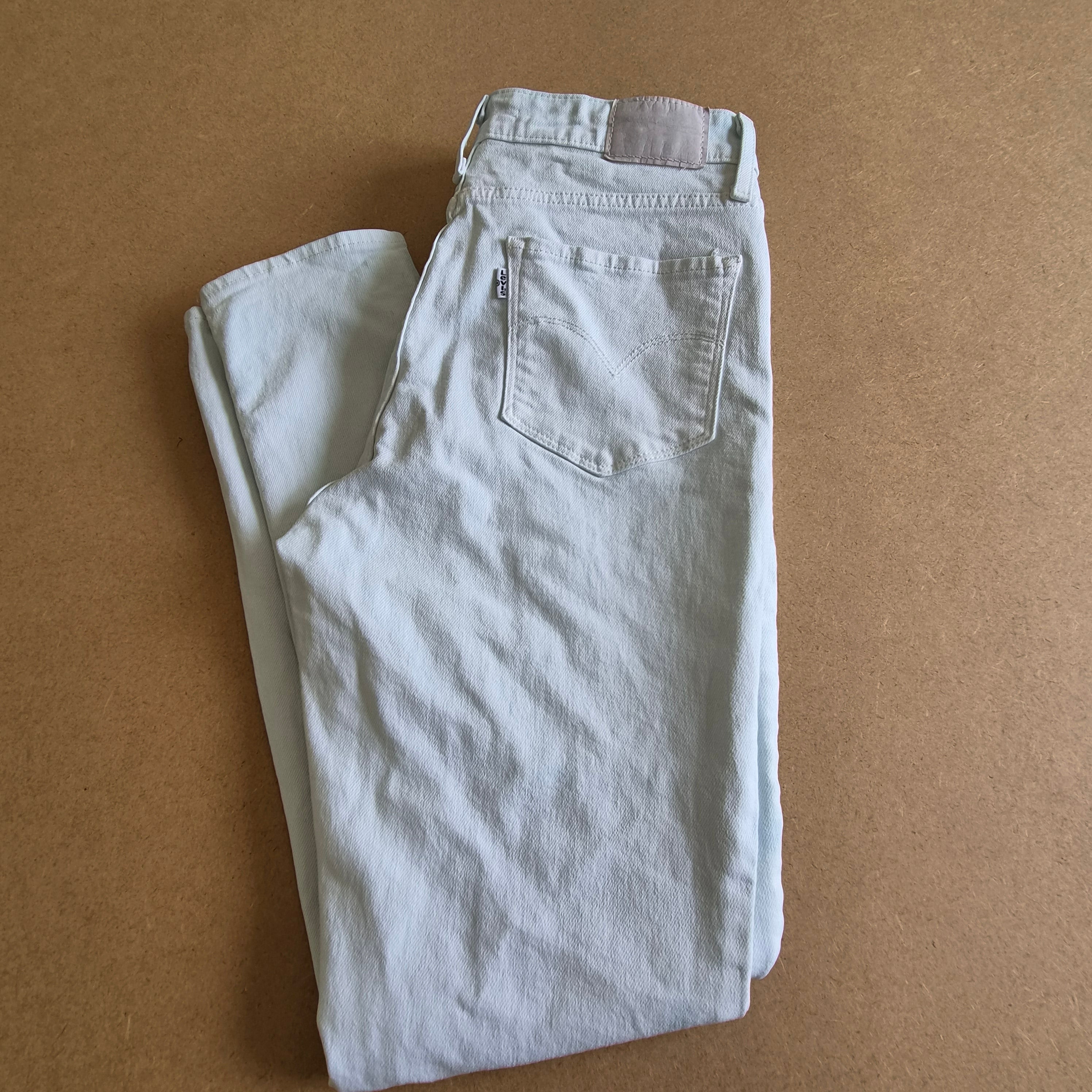 Jean Levi's 721 High Rise Skinny Blanc/Bleu Clair — W30 / FR 40 — Très bon état