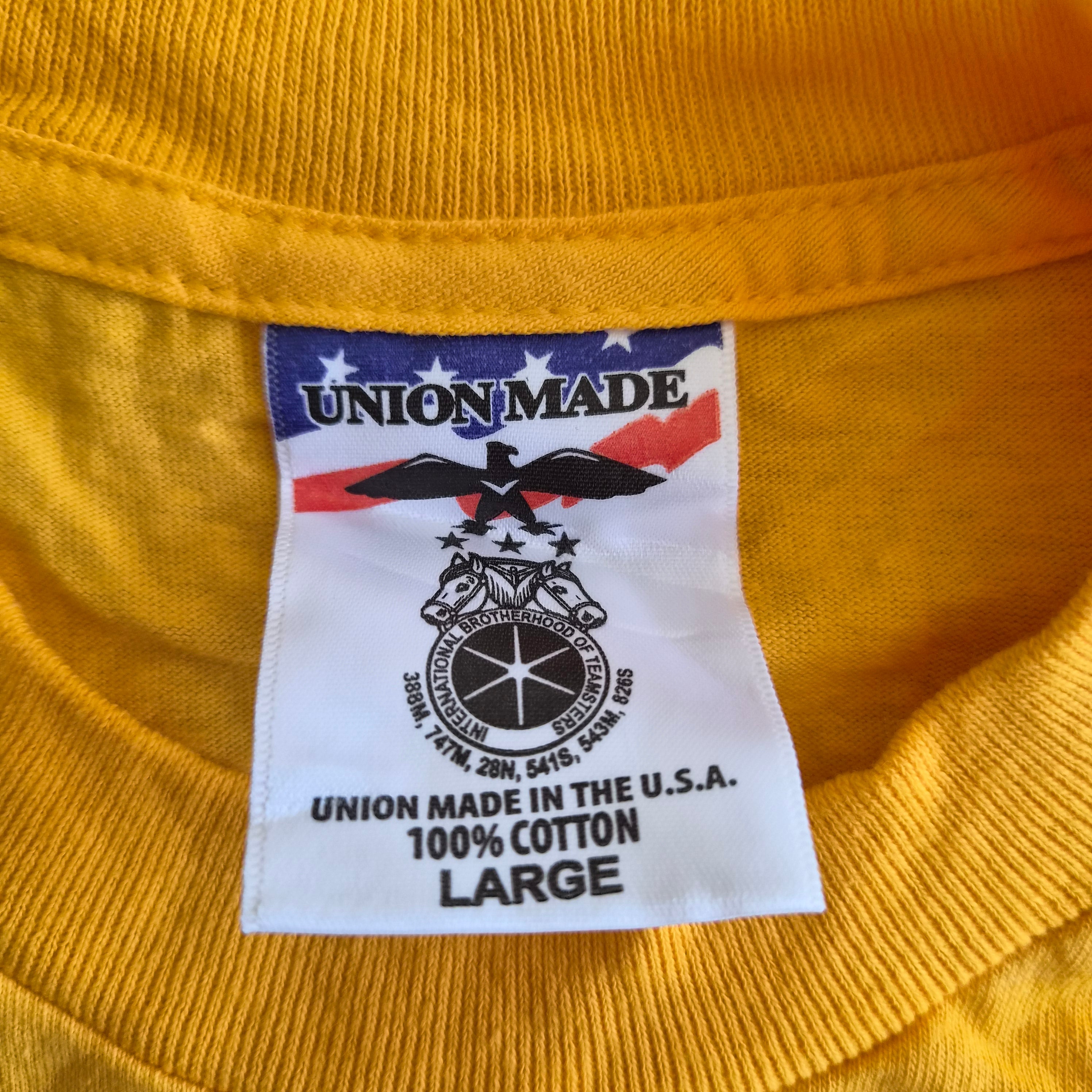 T-shirt vintage Walz Flanagan for Minnesota — Jaune Moutarde — L — Union Made USA
