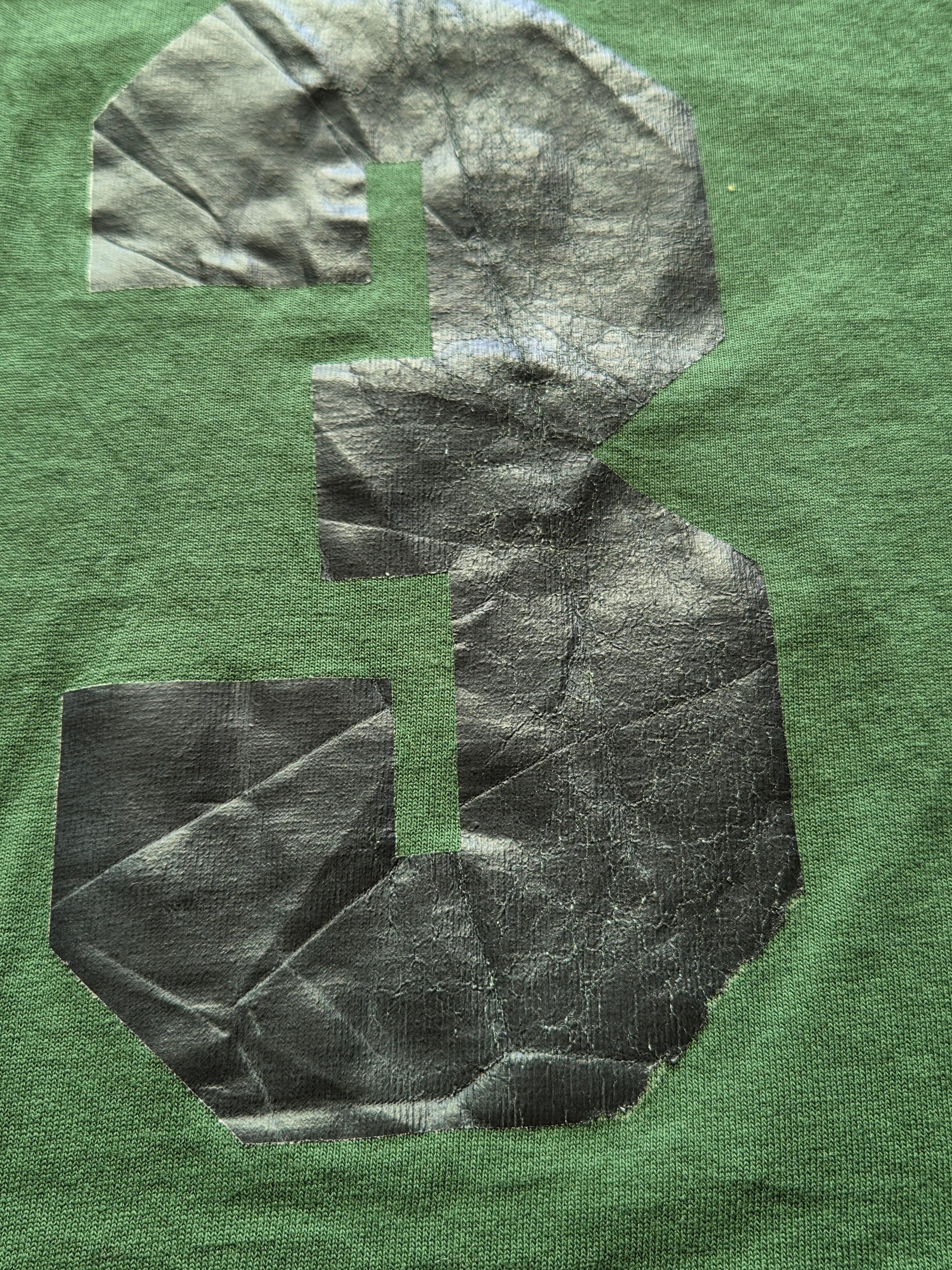 T-shirt Vintage Bayside Twin Rivers Babe Ruth Baseball Vert Forêt — #13 Johnson — M — Made in USA — Bon état