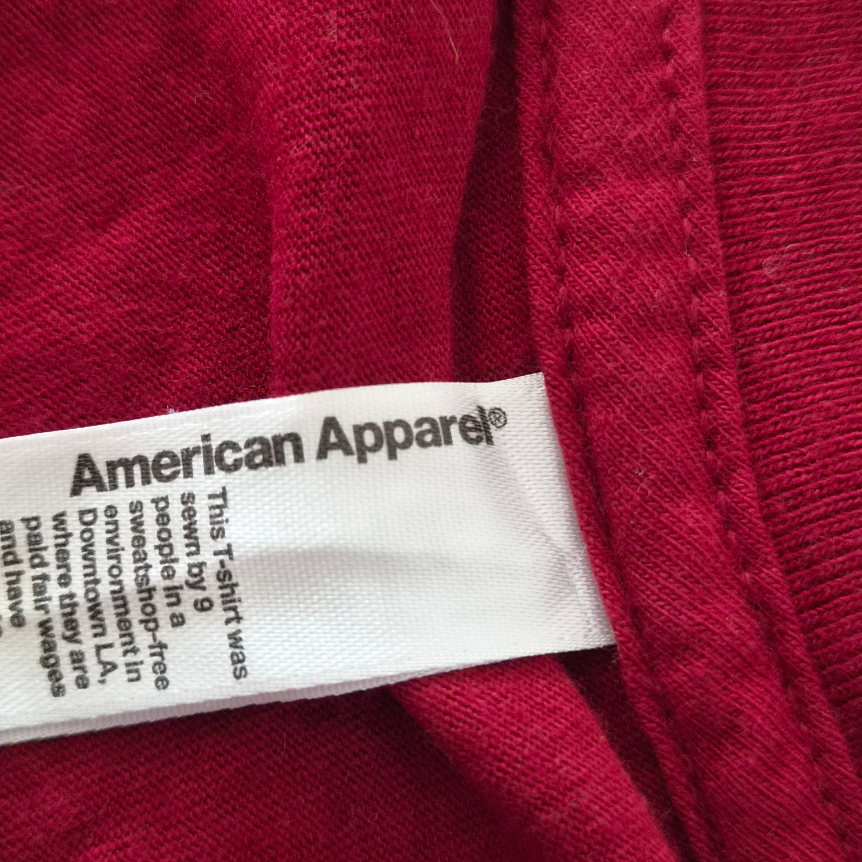 T-shirt American Apparel x McHugh's UCC Bordeaux — 100% Coton Peigné Made in USA — M — Très bon état