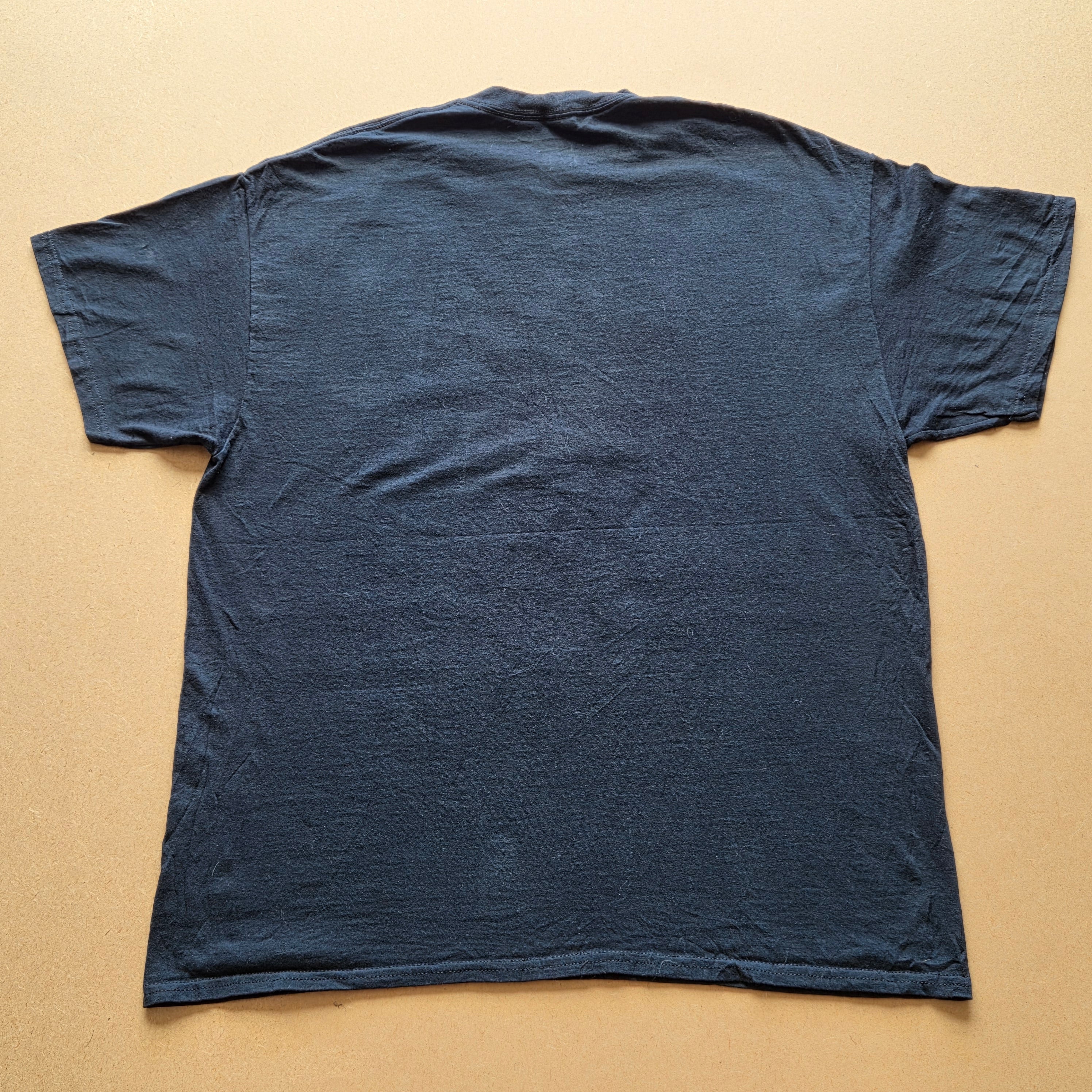 T-shirt Gildan Westminster Wolves Noir — Logo Loup Argenté Pailleté Turquoise — XL — 100% Coton Made in Haiti — Très bon état