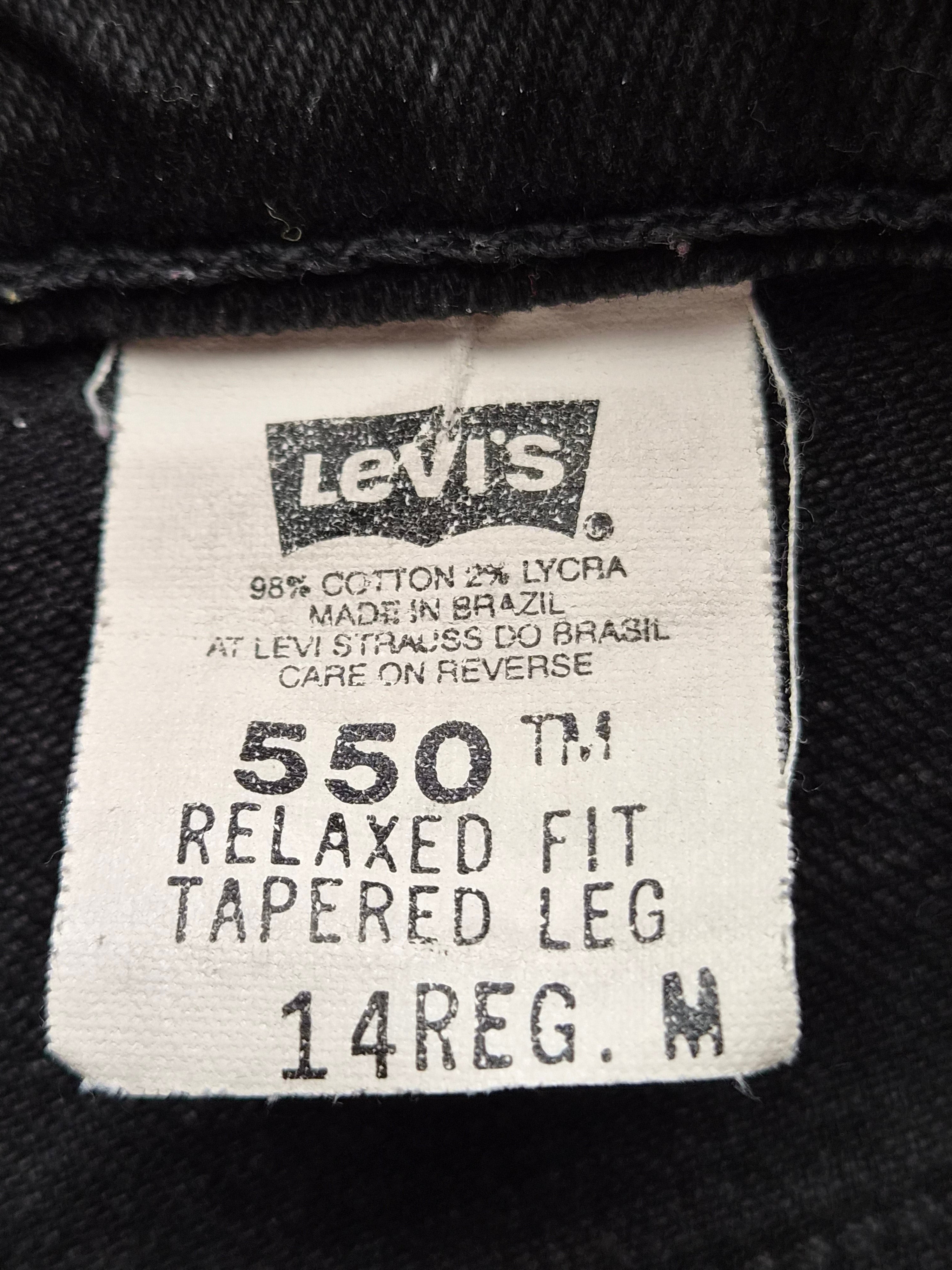 Jean Levi's 550 Vintage Noir Déchiré – Coupe Relaxed Tapered - Taille 40/42