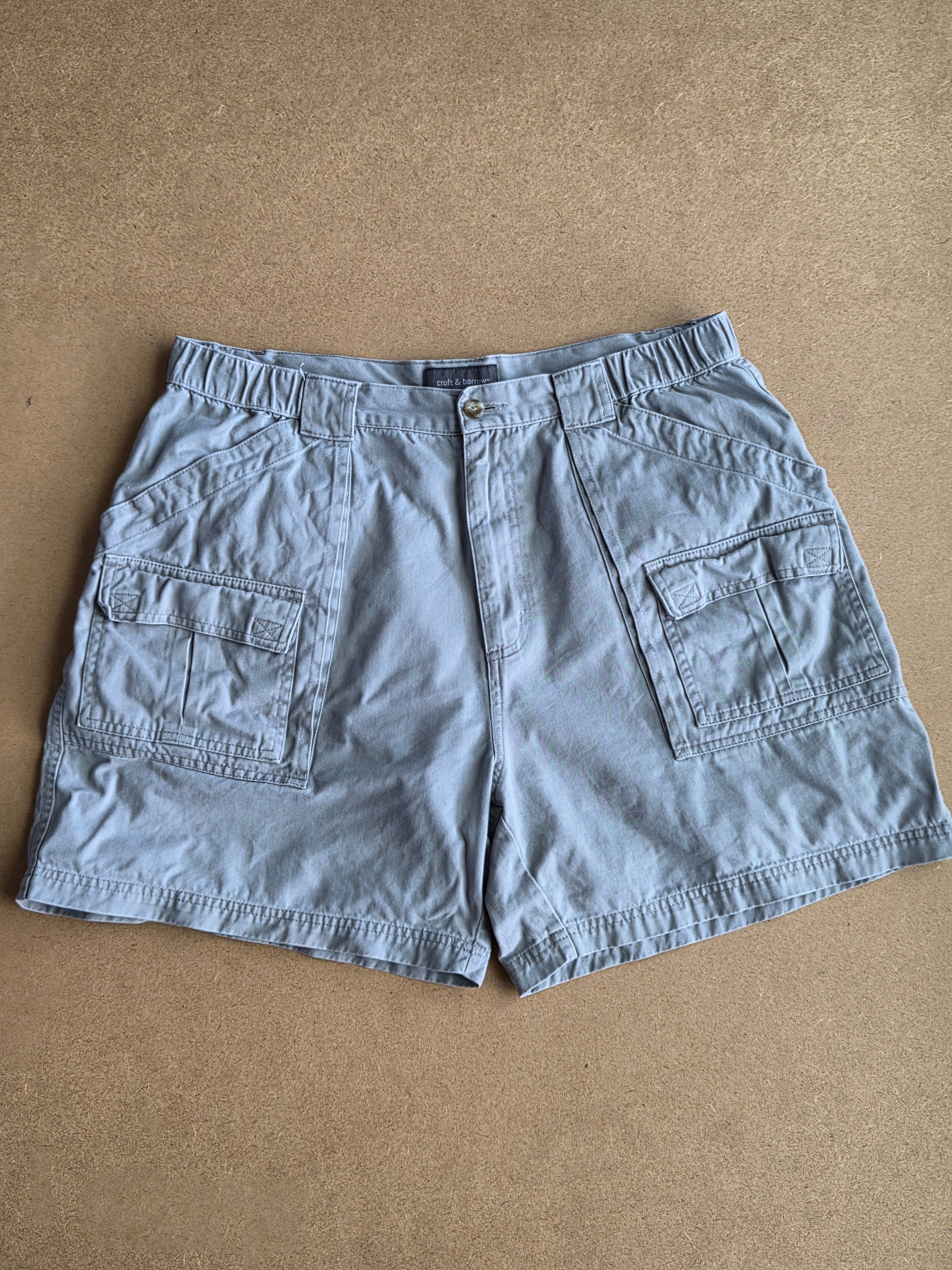 Short cargo Croft & Barrow bleu gris - vue de face