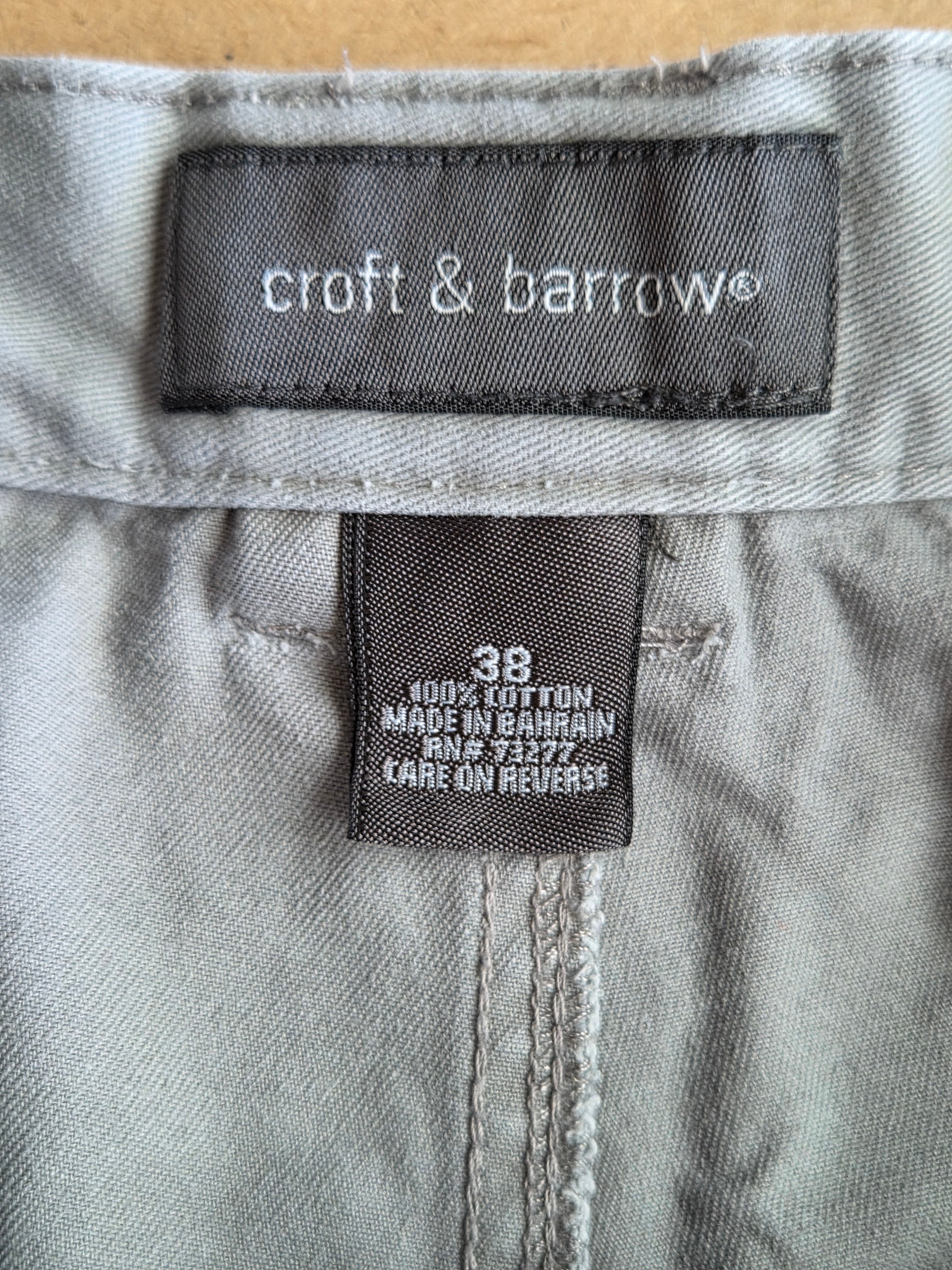 Short cargo Croft & Barrow - étiquette marque et composition taille 38