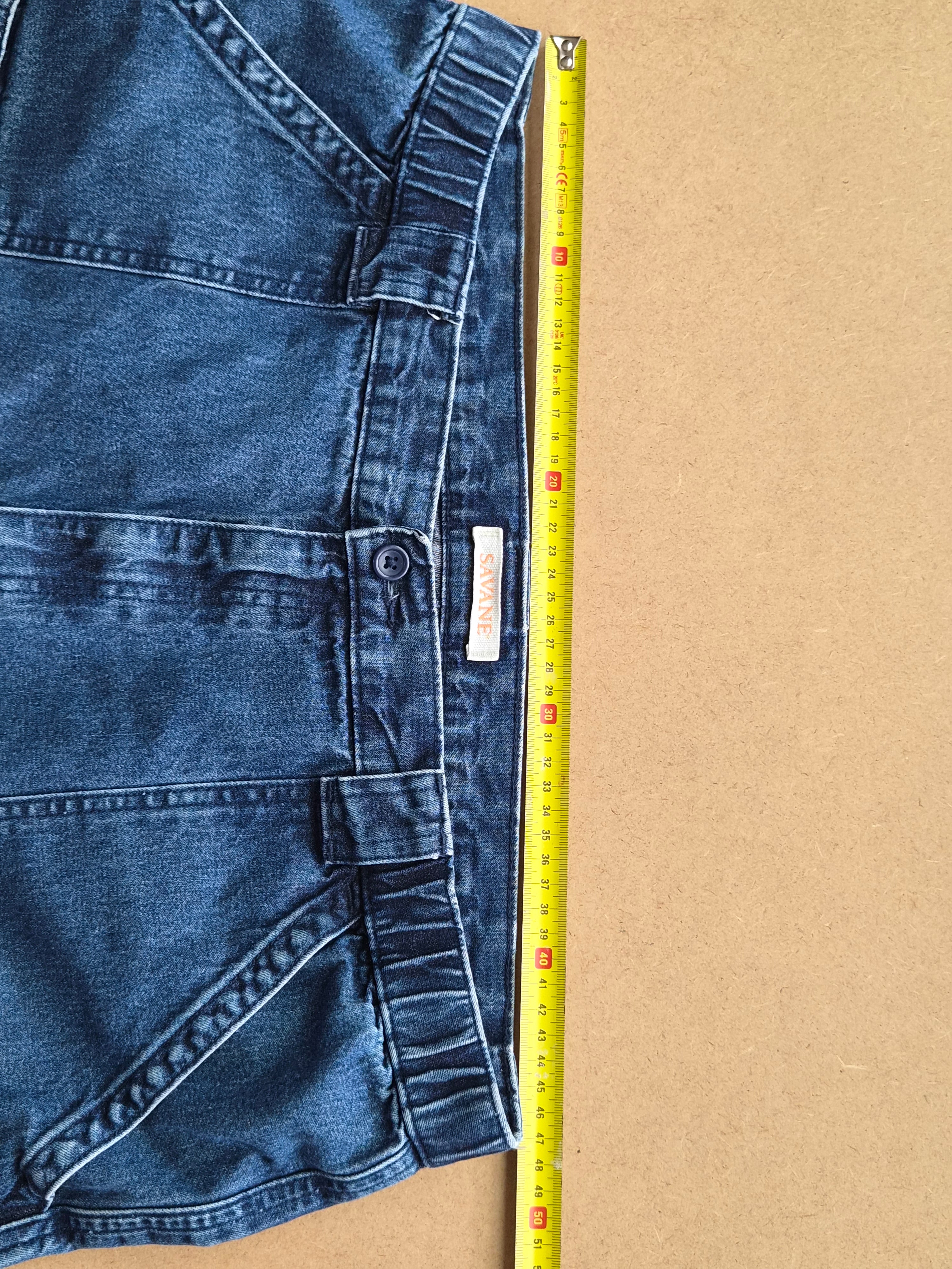 Short cargo denim Svane bleu - vue de face