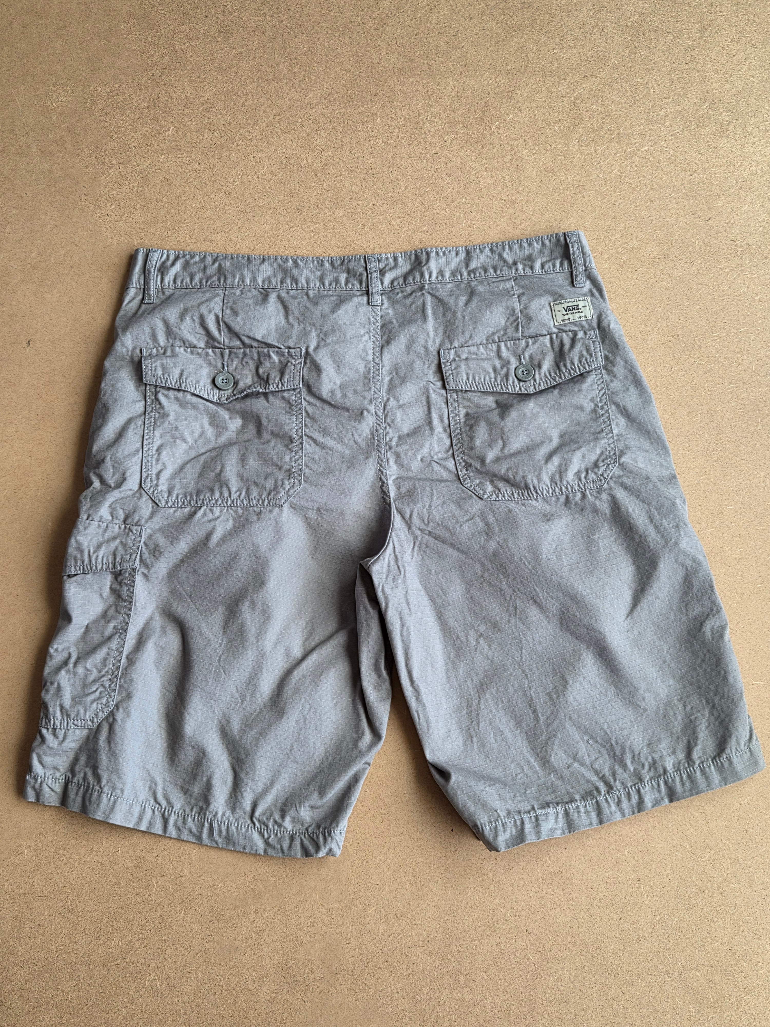 Short cargo Vans gris - étiquette composition