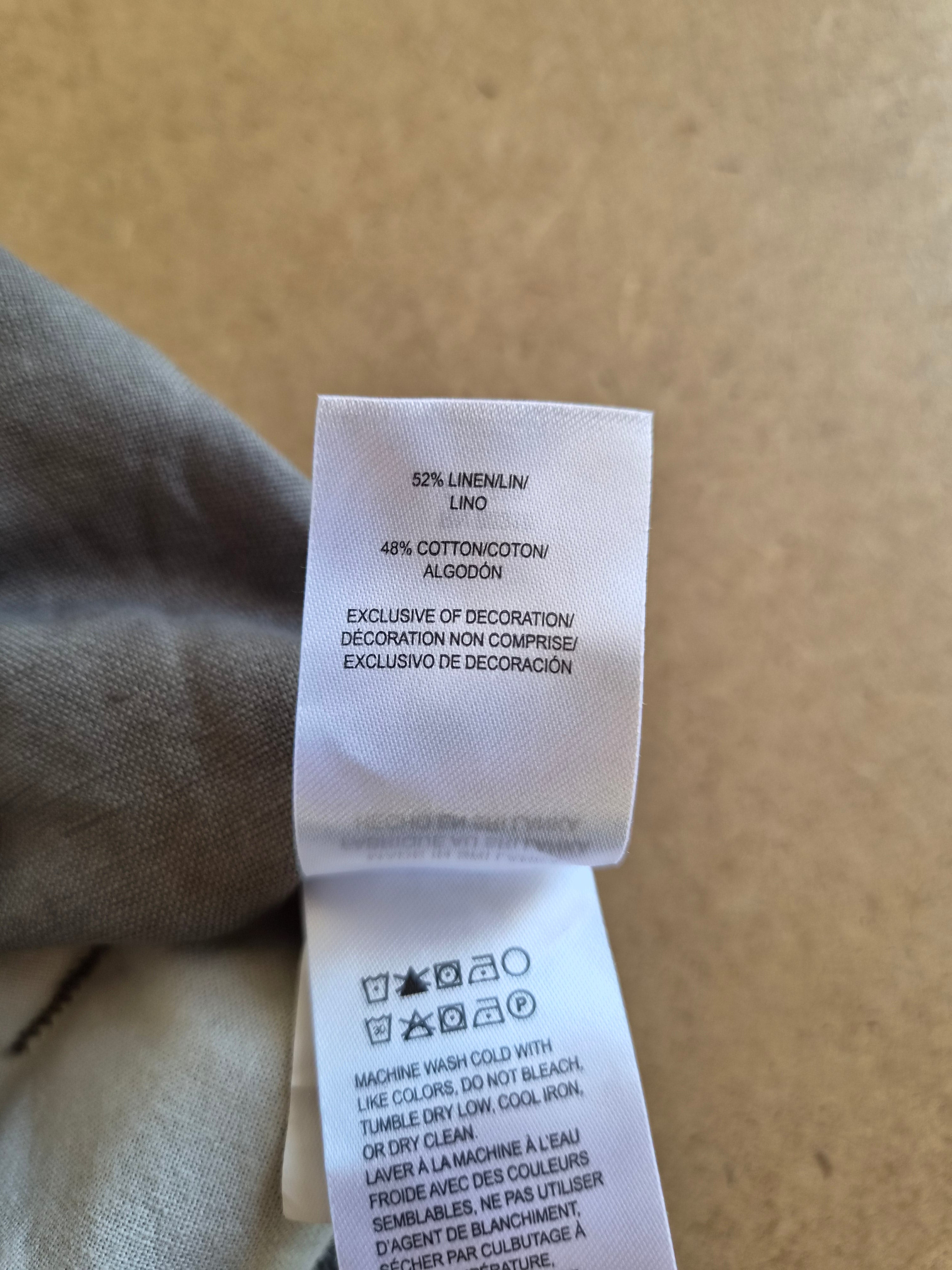 Short Lucky Brand - étiquette composition 52% lin 48% coton