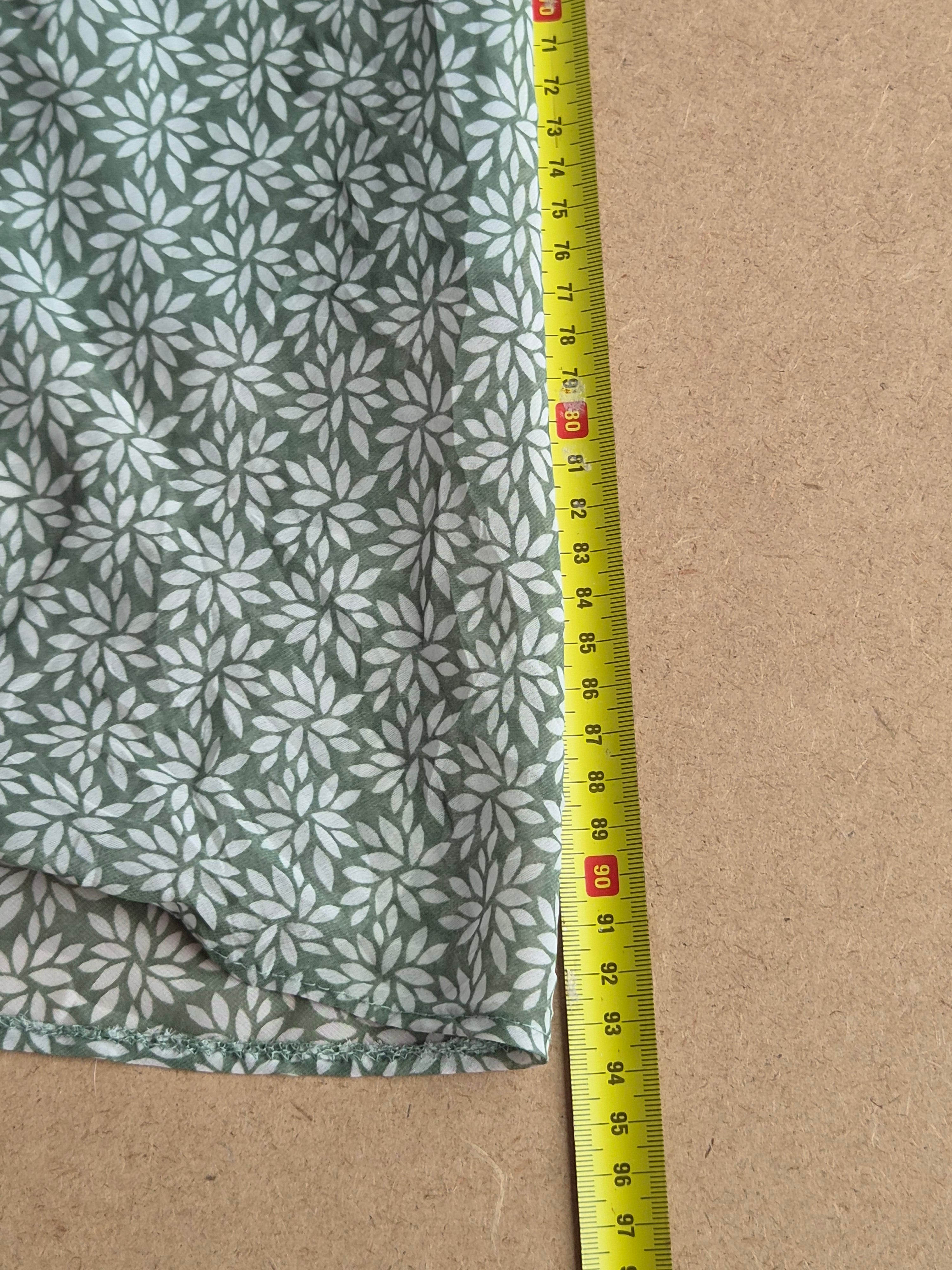 Jupe verte fleurie – détail ceinture élastique